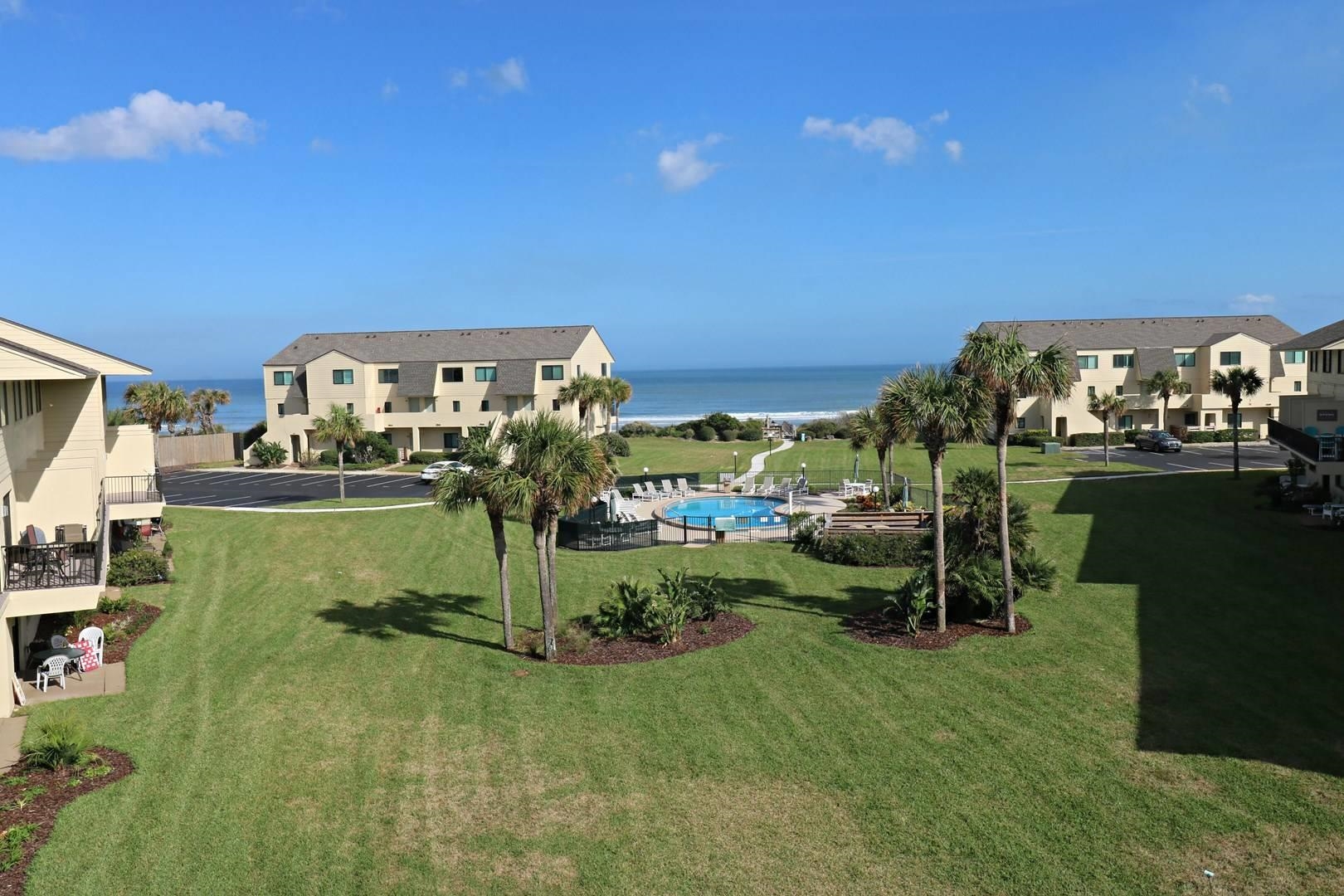 Love at first sight with this 2BR/2.5BA OCEAN VIEW condo.  When you walk through the front door you’ll immediately be drawn to the pool/ocean views, while your bedrooms provide stunning views of both the ocean and intracoastal waterway. Remodeled to perfection from top to bottom – leaving nothing to update! Top notch finishes include –cabinets, countertops, furniture & appliances.  Upgraded hardwood floors throughout with carpeting in the bedrooms.  Unit is presently on short term rental program.