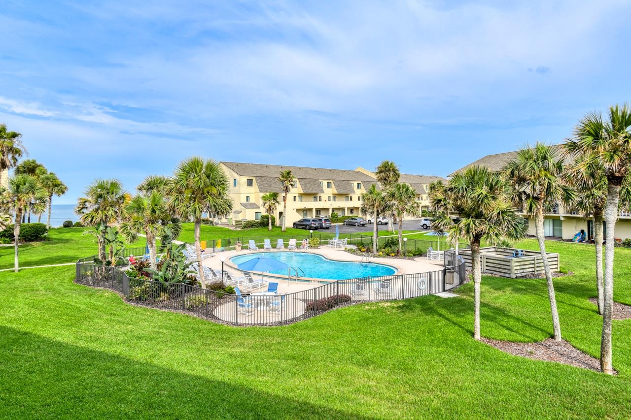 STRONG OCEAN VIEWS from this 2BR/2.5BA Summerhouse Beach & Racquet Club Condo located at South End of Anastasia Island on a 25 Acre Resort. Updated kitchen and baths, LVP flooring throughout, except for tile in wet areas.  Summerhouse’s Excellent Amenities include 4 heated pools, 4 beach walkovers, pickleball, tennis, & racquetball court. Summerhouse has expansive green spaces, assigned parking space, outdoor grilling areas and playgrounds, dog walk, car wash area and free RV/Boat parking.  Condo is being sold turnkey and fully furnished, the on-site rental program helps make this condo great as a rental/income producing property or an ideal second home!