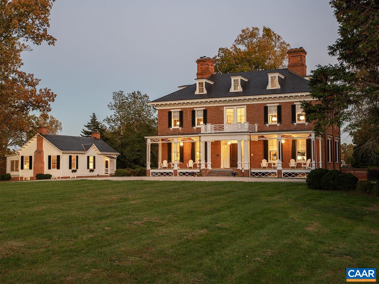 Seldom does an opportunity arise to acquire an estate near Charlottesville that combines architectural elegance, natural beauty and a deep sense of history.  Cobham Park, c.1856, impeccably restored & updated in 2018, is an exceptional private country estate in Keswick. The spacious & stately home offers 5 bedrooms, 5.5 baths, 9 fireplaces, a chef's kitchen with a custom Officine Gullo stove, formal & informal rooms & a wonderful Pub for entertaining.  Most of the original woodwork remains in the home including the iconic McSparren flying spiral staircase which is similar to the Montmorenci Staircase at Winterthur. The grounds, 286 acres of lush rolling pastures & hardwood forests, also include beautiful, low-maintenance gardens, a pool/brick pool house, springs & pond, 5 cottages & multiple farm buildings & workshop.  Cobham Park is located 15 minutes from Charlottesville & in close proximity to many of the areas best wineries & cideries.  The land is not under a conservation easement; however it would be a great candidate.