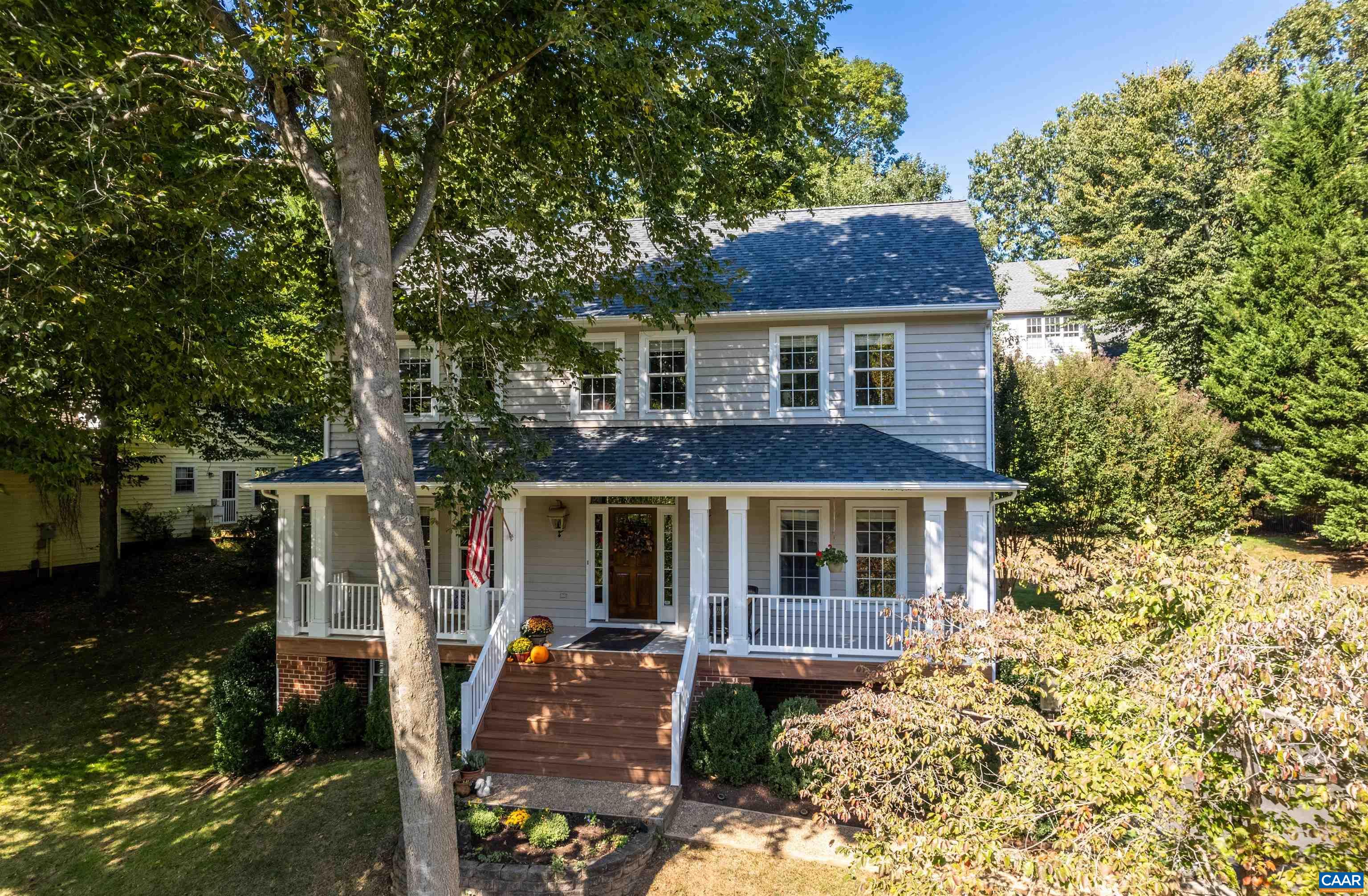 An incredible opportunity to buy a 3,000 sq. ft. Charlottesville home, walkable to downtown, completely furnished and giving a cozy feeling of comfort, warmth and privacy.  Located on a secluded horseshoe street with no pass-by traffic, this home is traditional with the finest of customization, craftsmanship and furnishings.  Custom oak - and reclaimed 100 year-old cedar – cabinets, wainscoting, doors, and trim.  Absolutely move in ready – leather furniture, antiques, oriental rugs, great room combining kitchen and living space, beyond TOP-of-the-line kitchen, white oak paneled library/study, private dining room with huge oak sliding barn doors, private back deck/porch/yard, and garage with HVAC which can be a workout/playroom and/or car park.  An opportunity to buy a home like this fully furnished (right down to sheets, silverware, picture frames, cleaning supplies, etc.) is unheard of in the Charlottesville market and could not be replicated for the purchase price.