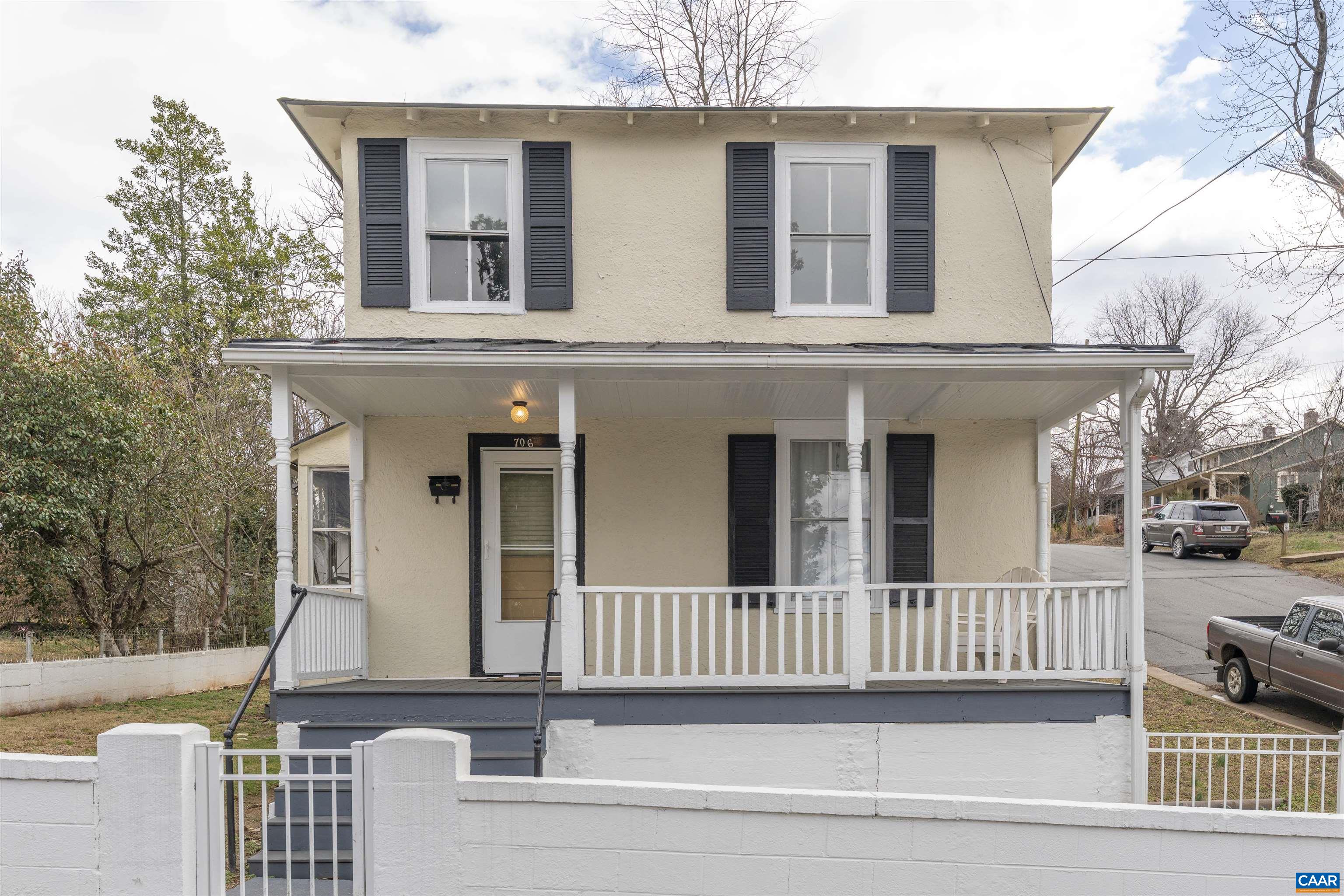 A charming Belmont home on a quiet street, walking distance to the neighborhood restaurants and the downtown mall.  The house retains much of its original character and, while livable, is a perfect candidate for restoration.  Original hardwood floors and architectural detail. Useful side porch for storage. The exterior envelope is in good condition.  While just off Monticello Avenue, the home is surprisingly protected from road noise.