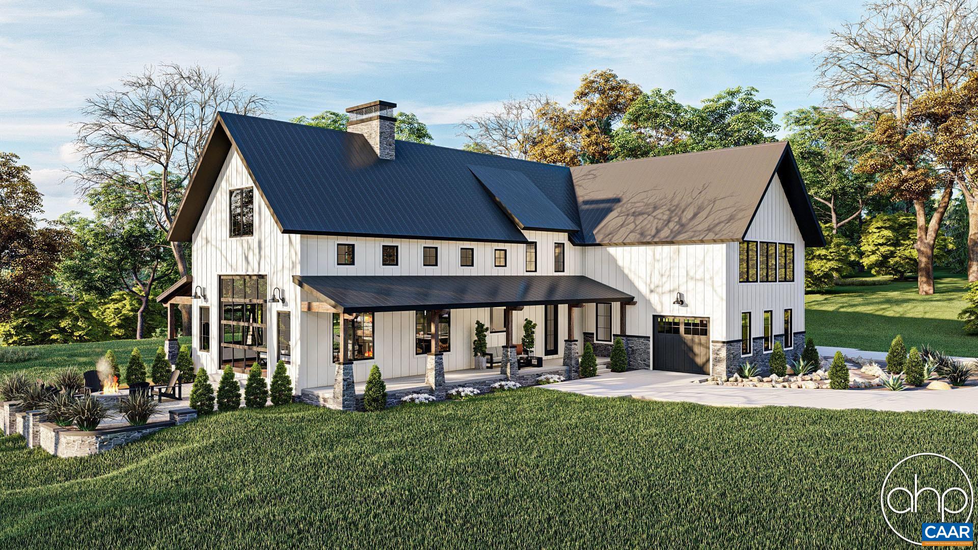 ++ CUSTOM HOME IN NORTHERN ALBEMARLE COUNTY++ Proposed-To-Be-Built by a custom home builder with particular expertise & focus on - adaptable/age-in-place /multi-generational homes.  On a 8.46 acre partially wooded lot with potential for mountain views in distance, a Rustic Modern Mountain style residence. 4 bedrooms (primary bedroom on main level) / 3 full baths & 1 half bath - over 3350 finished sq.ft (including 2nd floor Loft) - PLUS 3-CAR garage. OPTIONS: FIREPLACES in Great Room & Loft; BONUS ROOM over garage adding 900+ sq.ft.  ** 1% BUILDER CONTRIBUTION towards MORTGAGE RATE BUYDOWN or towards CLOSING COSTS. **  With the goal of a completed residence meeting your specific wants & needs, you will experience a COLLABORATIVE DESIGN/BUILD PROCESS with this Class A licensed builder.