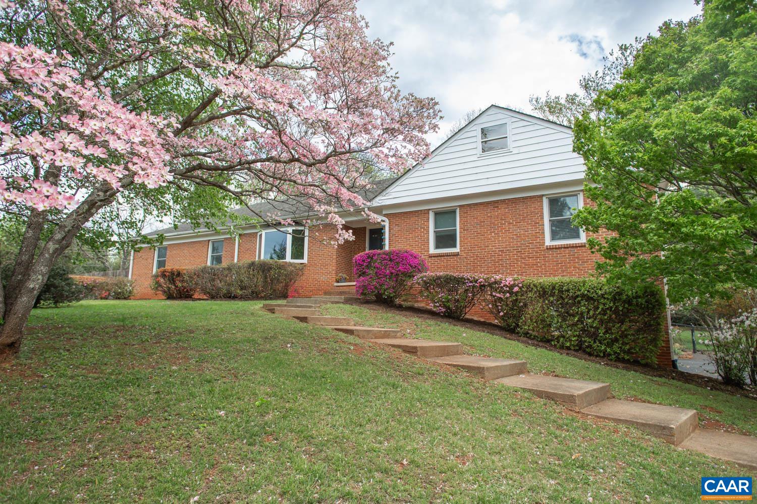 Located in the heart of the Western Albemarle School District, this spacious home sits on a sunny corner lot in desirable Meriwether Hills. With a timeless brick exterior, this home offers all one-level living and generous square footage filled with natural light. The kitchen features newer appliances and a generous pantry, perfect for everyday living and entertaining. A walk-up attic provides excellent storage, and the unfinished basement offers room to expand to suit your needs. Enjoy the lasting value of a 50-year roof in a sought-after location—this is a rare opportunity you don’t want to miss!