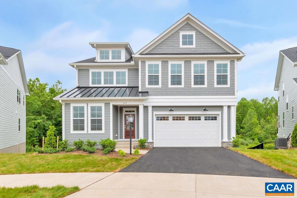 Nestled in the desirable Galaxie Farm neighborhood, just minutes from Downtown Charlottesville, The Aspen offers a perfect blend of style, comfort, and breathtaking Carter's Mountain views. This stunning home features 3,642 finished square feet of living space, including four spacious bedrooms and two full bathrooms on the second floor. The main level boasts an open-concept design with a gourmet kitchen, dining area, and living room, as well as a study for added convenience. A 12' x 8' sliding door opens to a screened porch, providing the perfect spot to take in the views while relaxing or entertaining. The fully finished basement expands your living space with a large rec room, bedroom and another full bathroom. This home will be ready in Fall 2025! The Aspen represents luxury living in a prime location. Photos are of a similar home and may show optional or different upgrades.