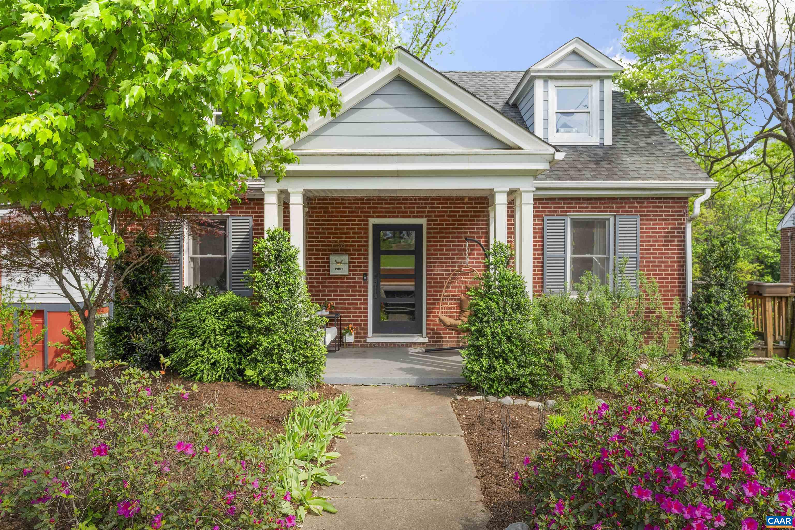 Charmingly renovated Cape Cod on one of North Downtown's best streets! This fantastically maintained home features an inviting covered front porch which welcomes you into a wonderful modern layout with a first floor primary bedroom, open living space perfect for entertaining and first floor home office with a private coffee porch. Upstairs find two generous bedrooms with two full, updated baths. The walkout basement is flooded with natural light and includes a rec room, 4th bedroom with full bath and laundry. Off the kitchen is a large rear deck, perfect for summer dinners, which overlooks almost a quarter acre of terraced yard that leads down to a babbling stream. A truly move in ready oasis in the heart of North Downtown, this home is not to be missed!