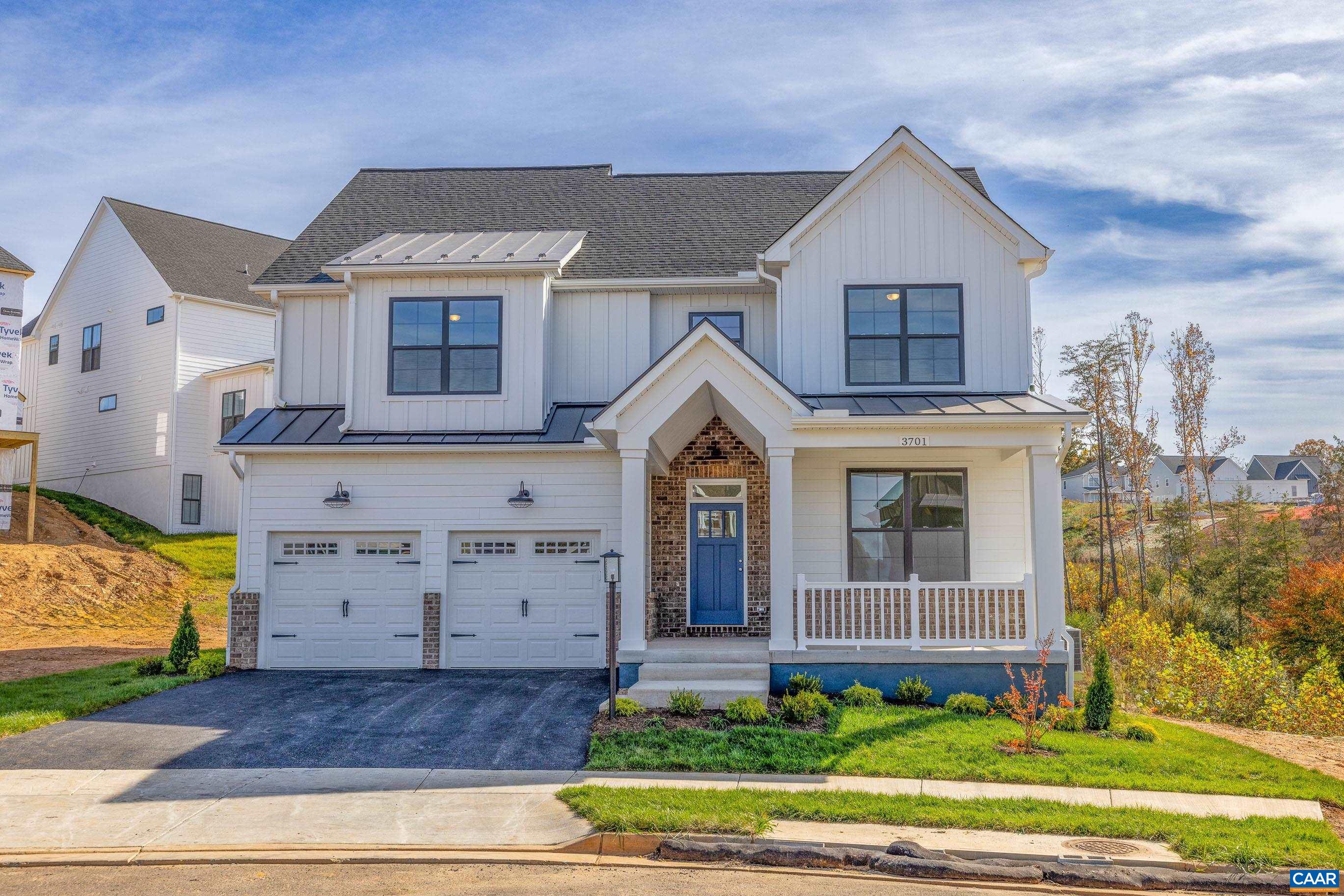 Located in a vibrant area where every corner tells a story, Dunlora Village invites you to embrace a lifestyle that connects you to nature and the heart of a welcoming town. The Kempton single-family home on basement features a light-filled 2-story great room, 3-5 bedrooms, 2.5-4.5 baths, and a covered front porch. The versatile kitchen includes granite countertops, maple cabinetry, and stainless-steel appliances. The Kempton plan also offers additional choices such as a morning room extension, covered or screened rear deck/patio, and multiple exterior architectural designs. Situated along the Rivanna River, Dunlora Village will offer multiple community spaces for endless adventures. HOA includes lawncare & Ting Fiber internet. Similar photos.