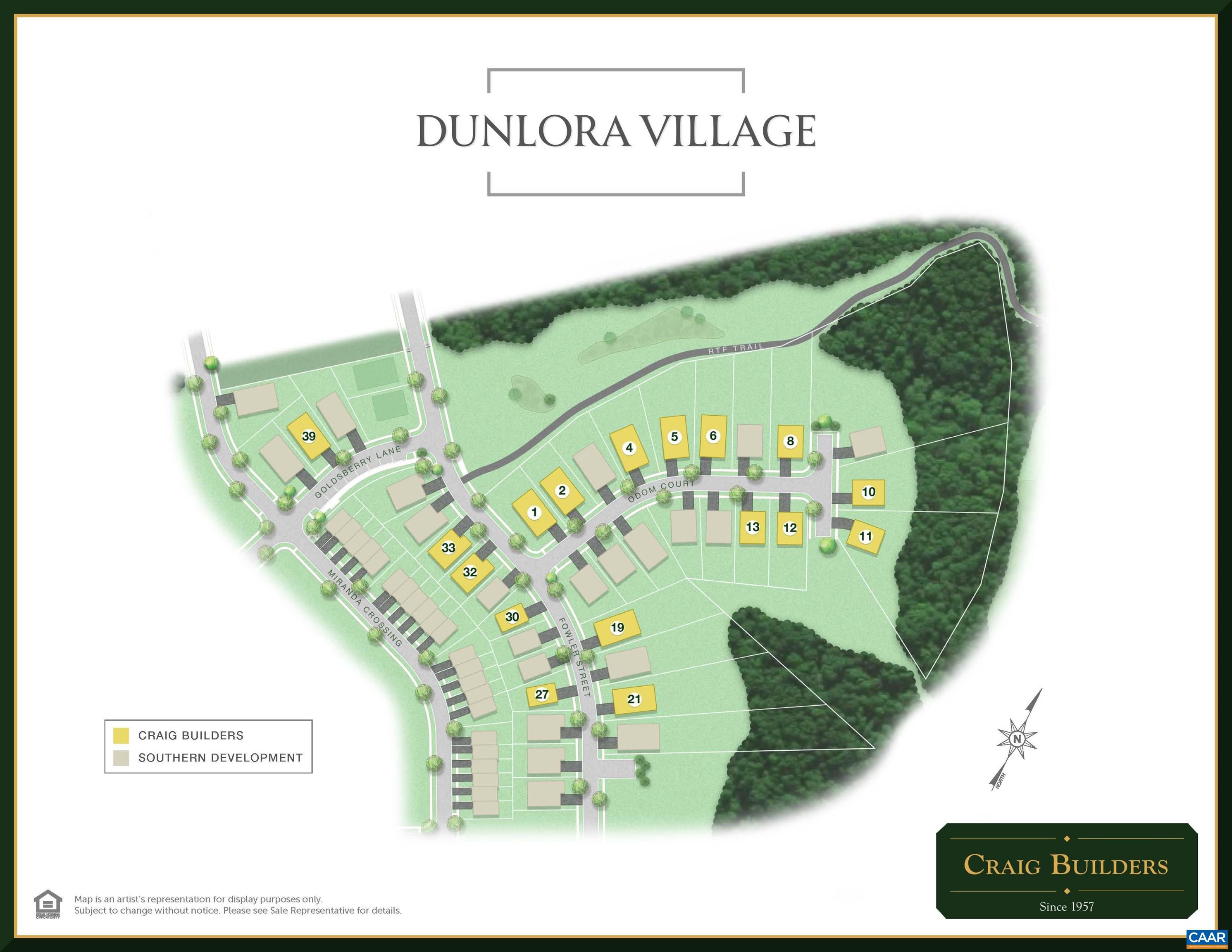 Craig Builders home in Dunlora Village