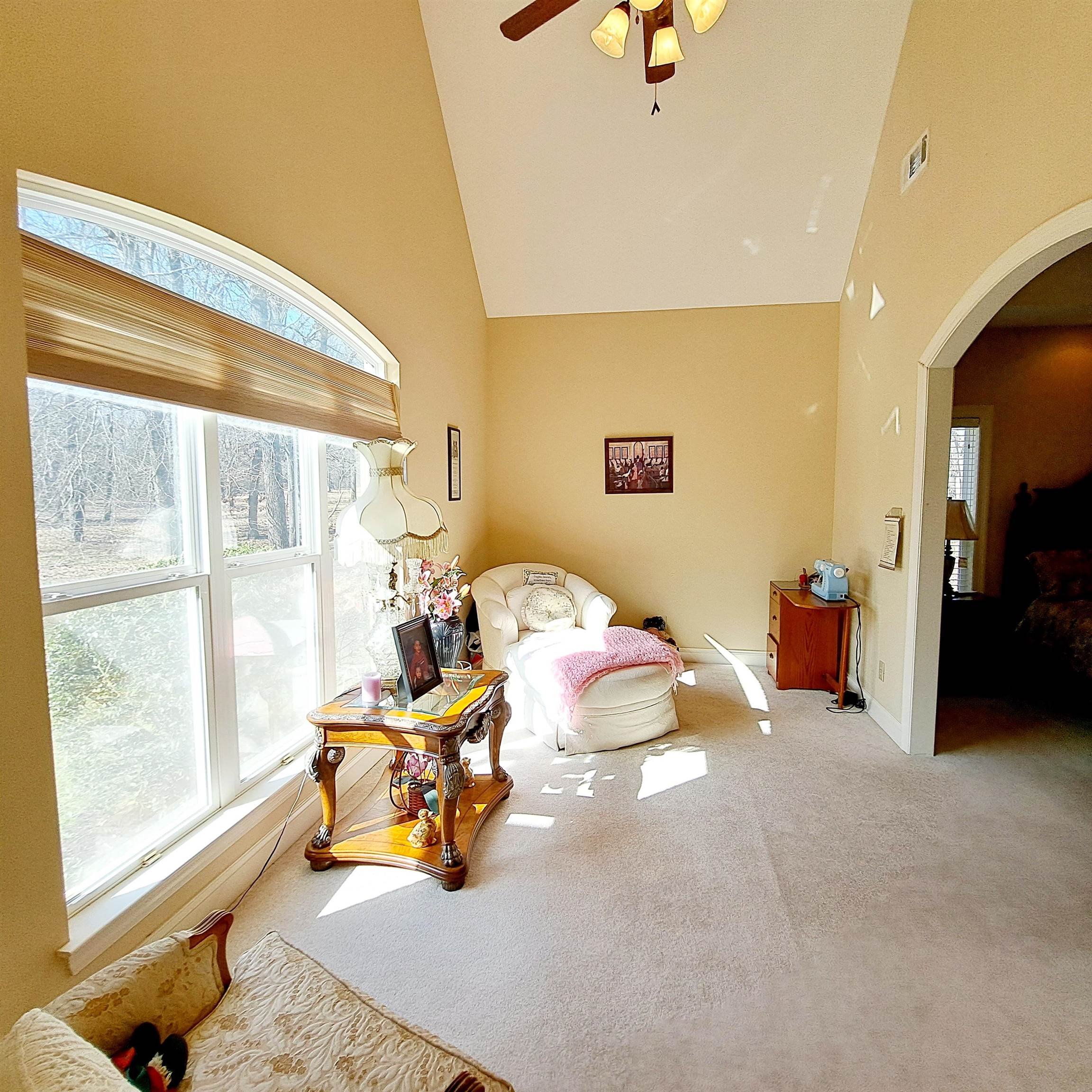 Massive primary area secluded for privacy.