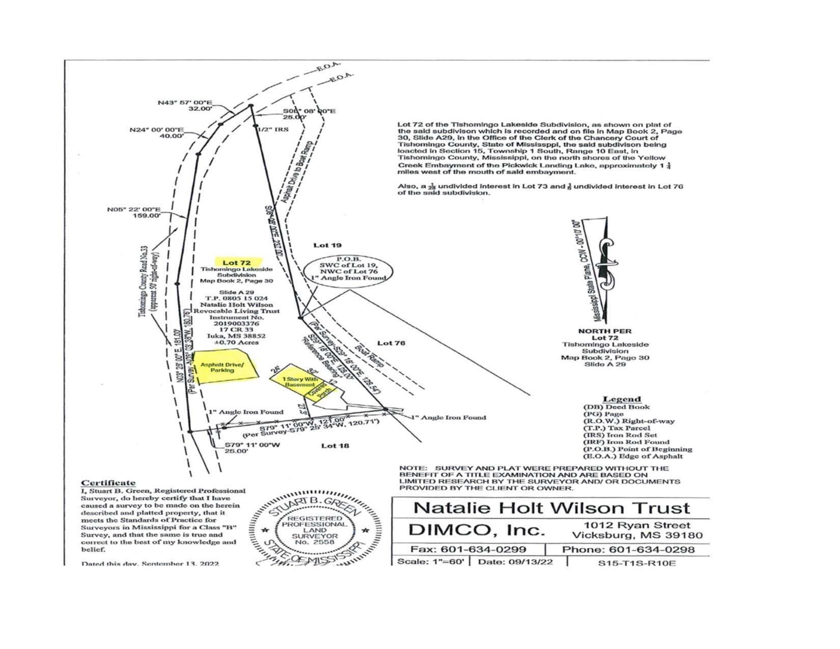 17 CR 33 - Tishomingo Lakeside Subdivision