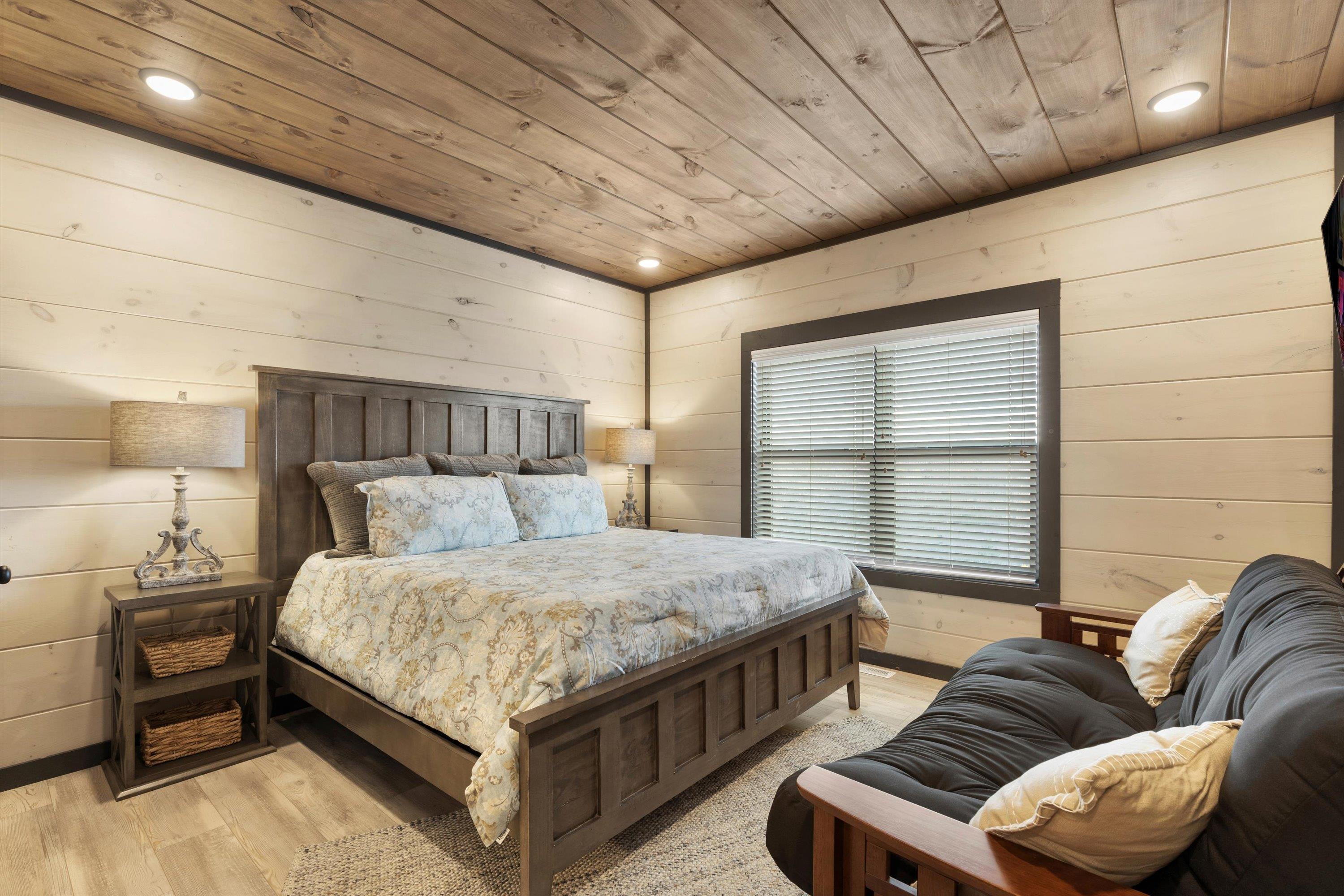 Interior of similar 5 bedroom cabin in community.  Interior finishes and furnishings vary from cabin to cabin.