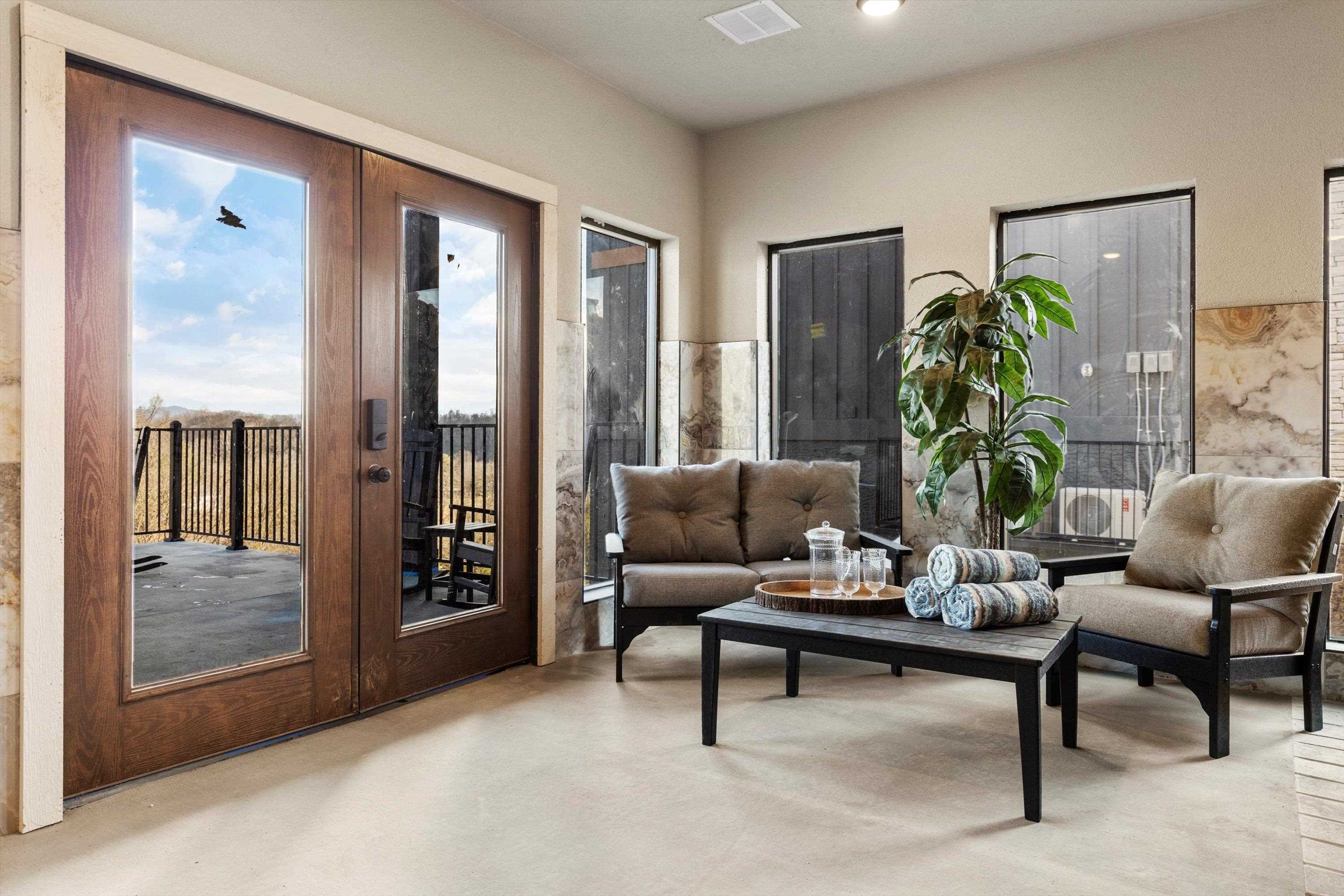 Interior of similar 6 bedroom cabin in community.  Interior finishes and furnishings vary from cabin to cabin