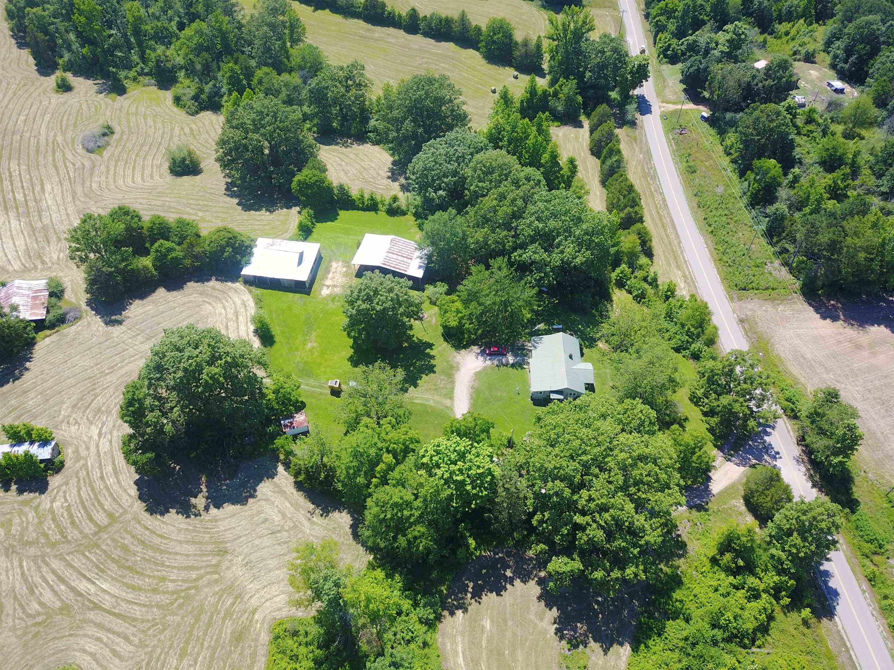 Aerial view featuring a rural view