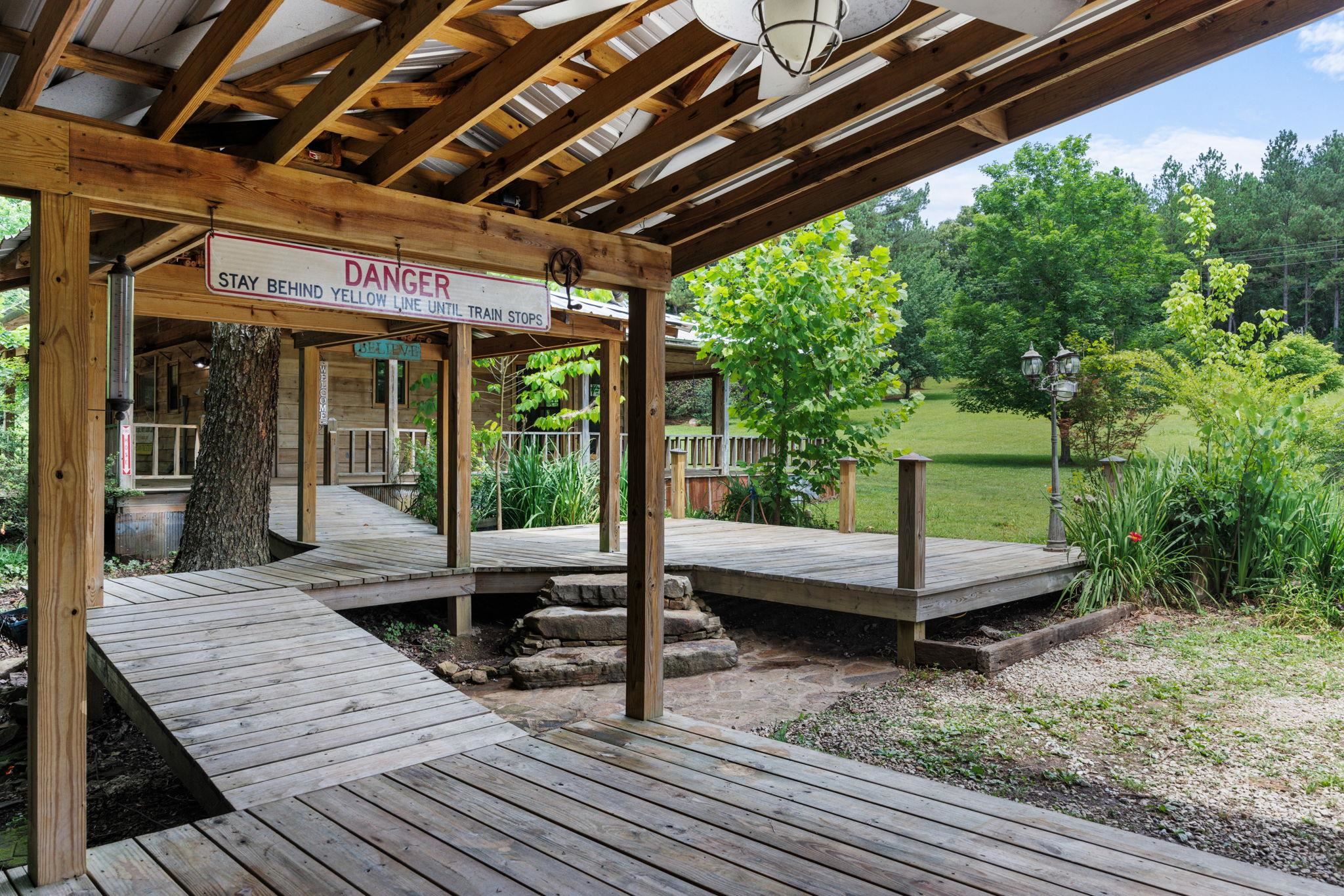 View of dock featuring a wooden deck