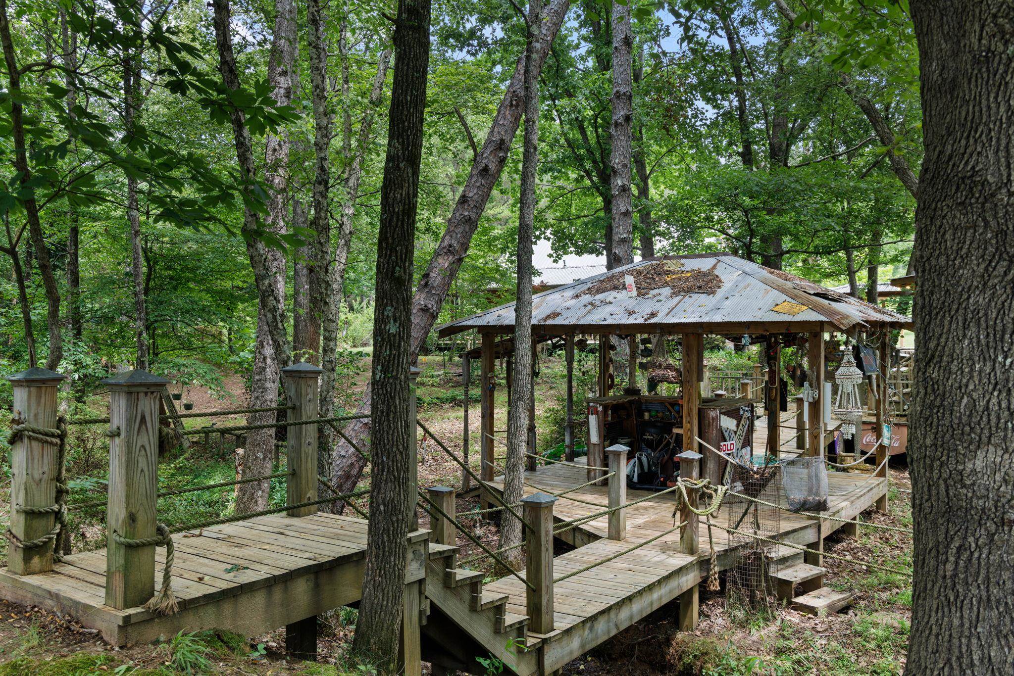 View of dock with a wooden deck