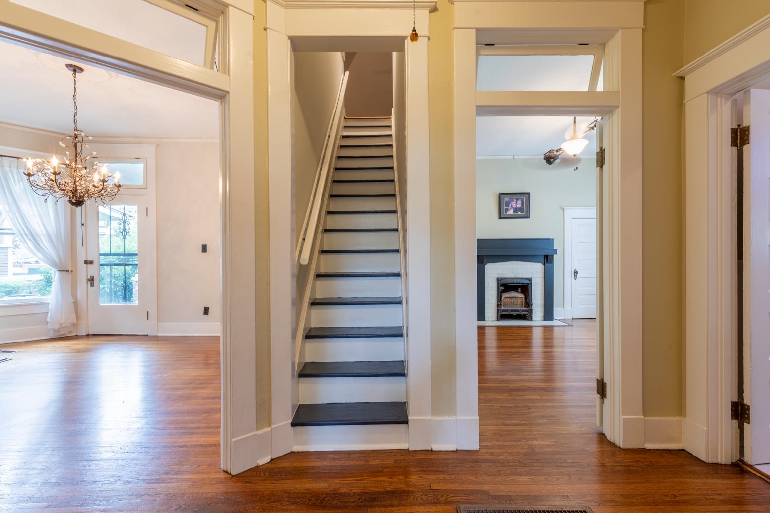 Rear hall offers easy access to everything. Laundry/mudroom is at photographers back.