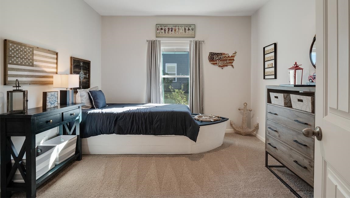 View of carpeted bedroom