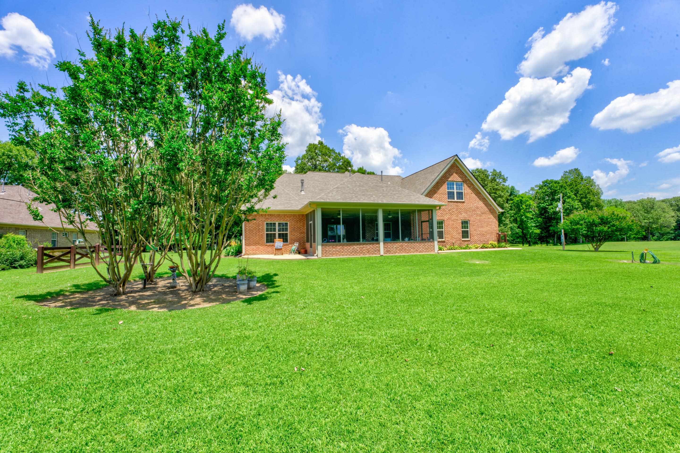 Rear view of property featuring Beautiful Treated lawn!
