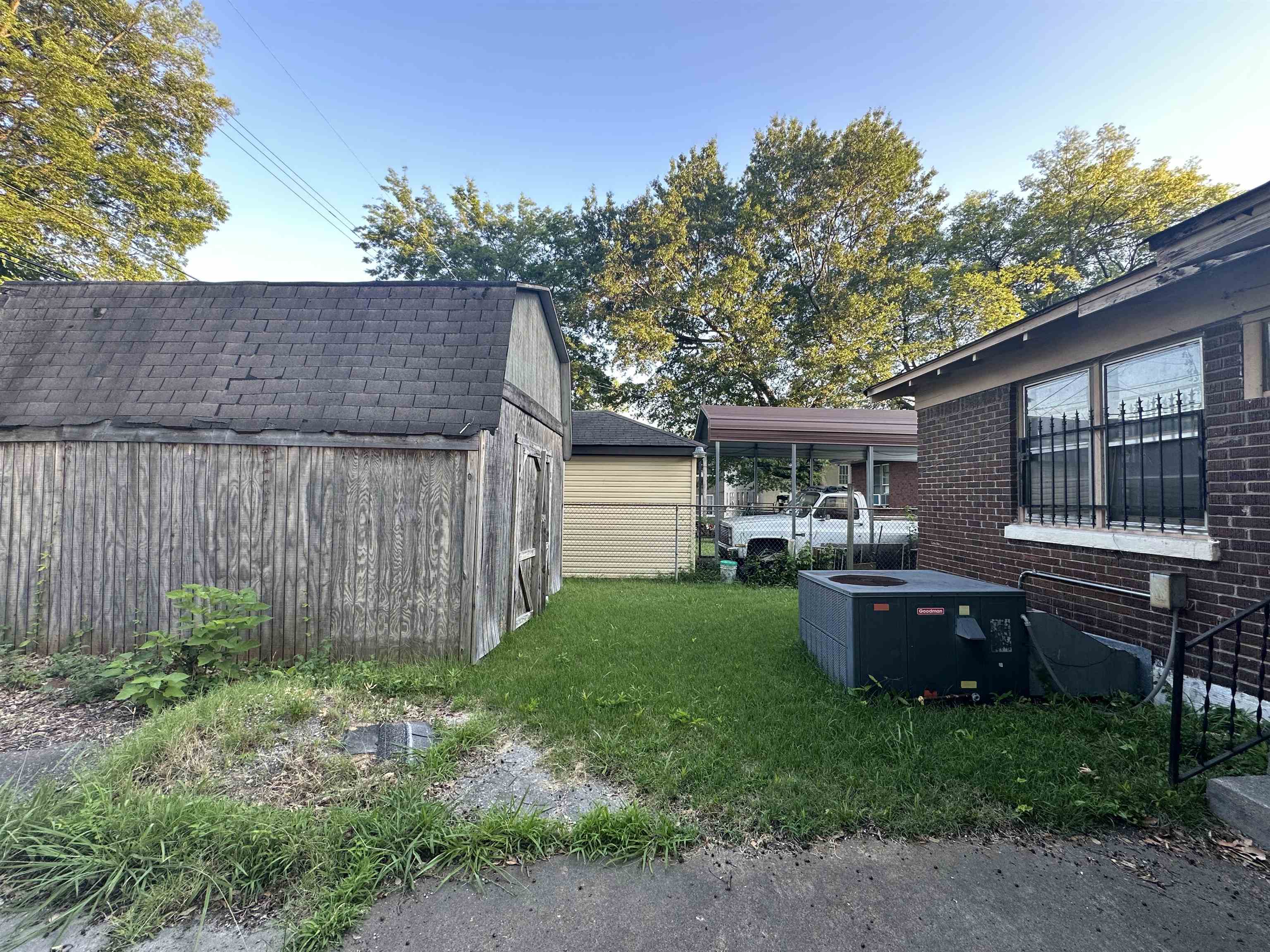 View of yard featuring central AC