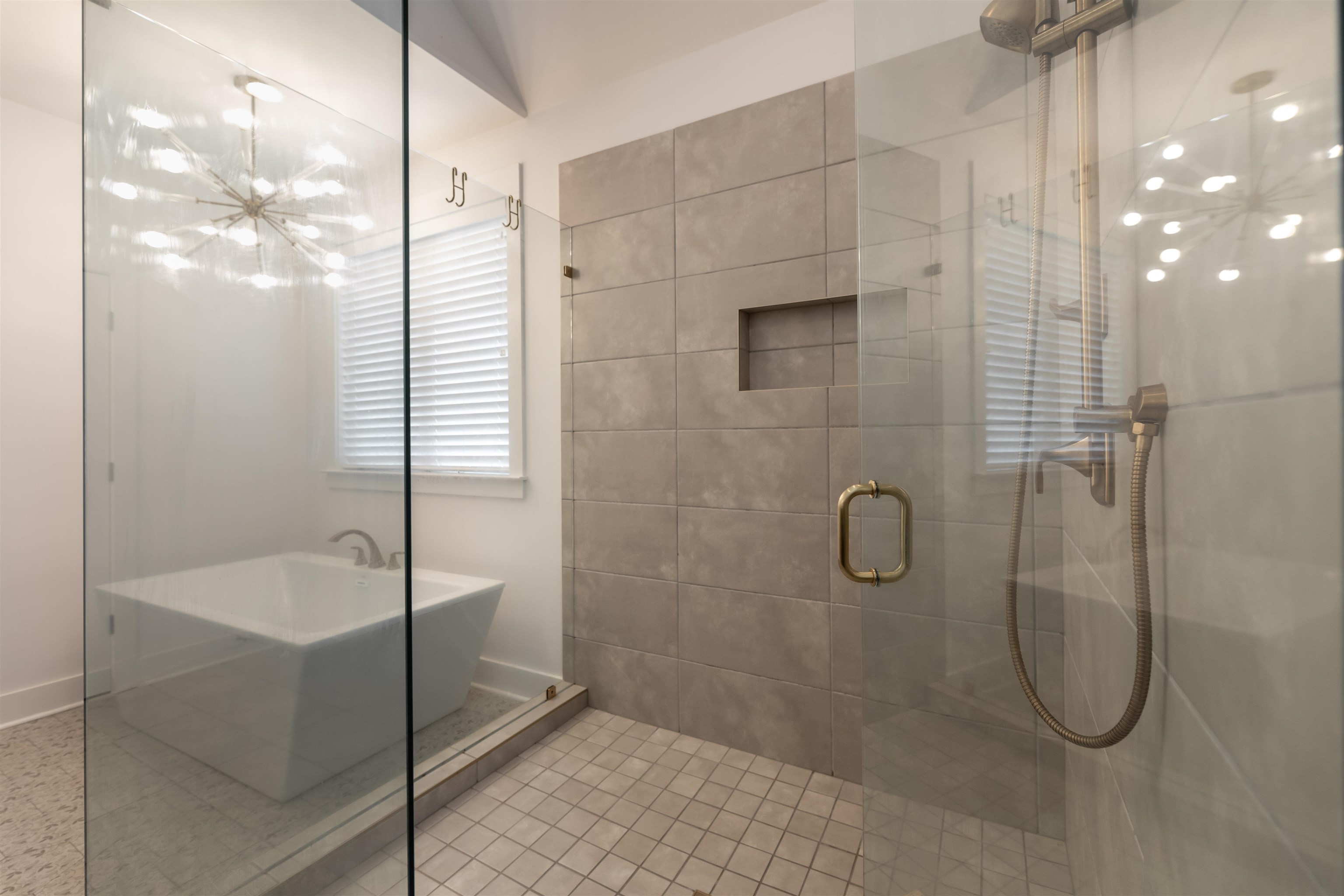 Bathroom featuring walk in shower