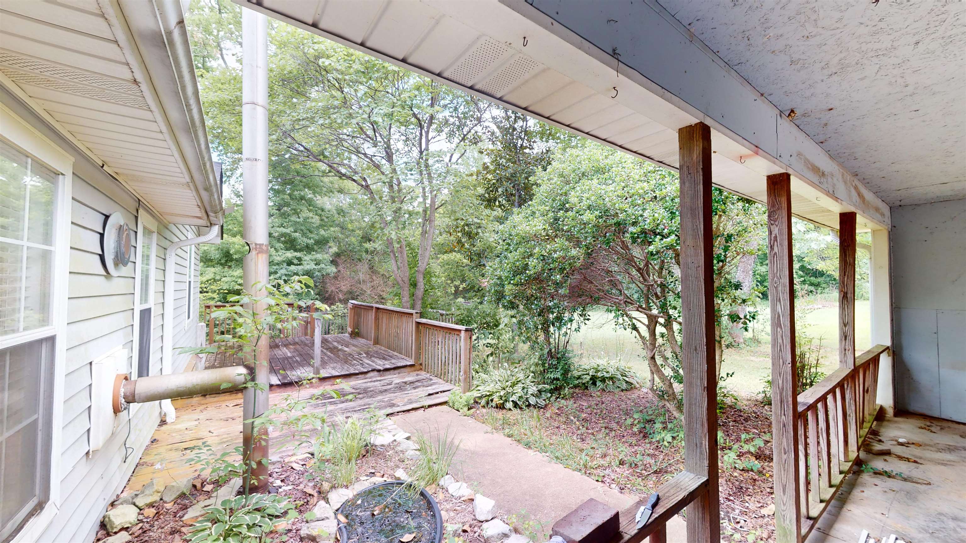 View of back deck area