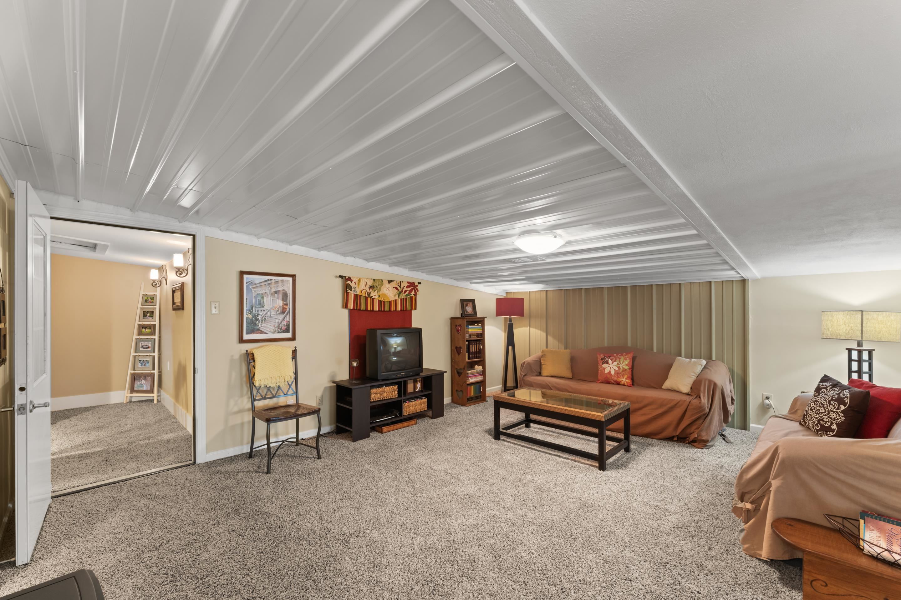 View of carpeted living room