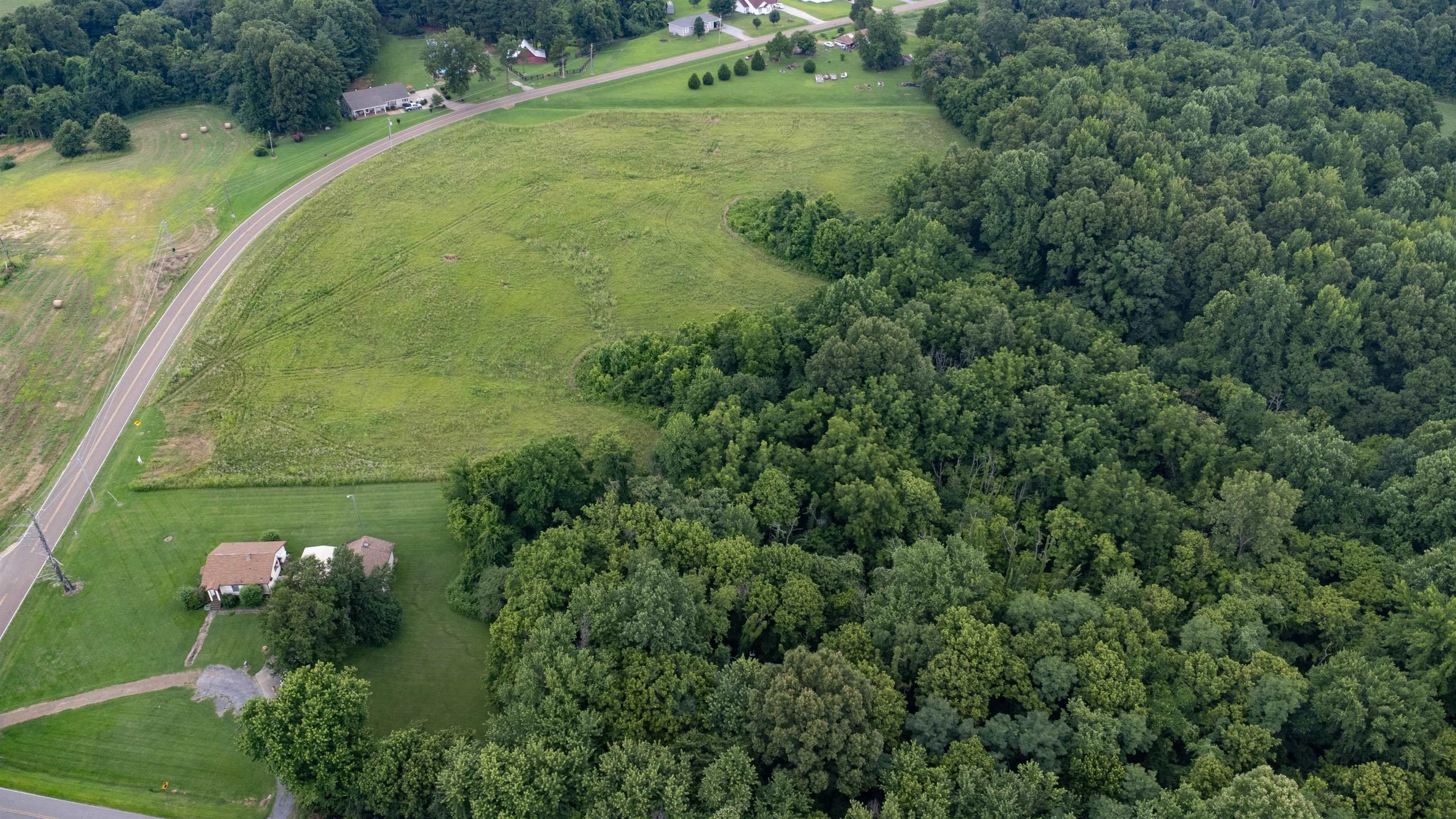 Aerial view featuring a rural view