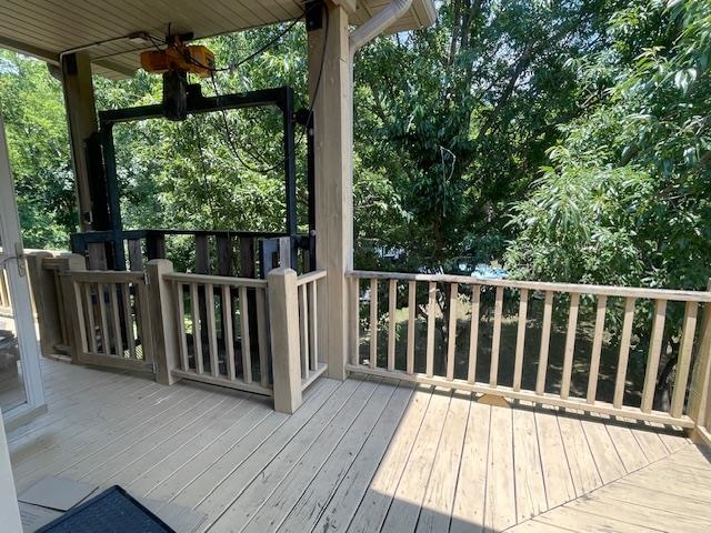 View of wooden terrace