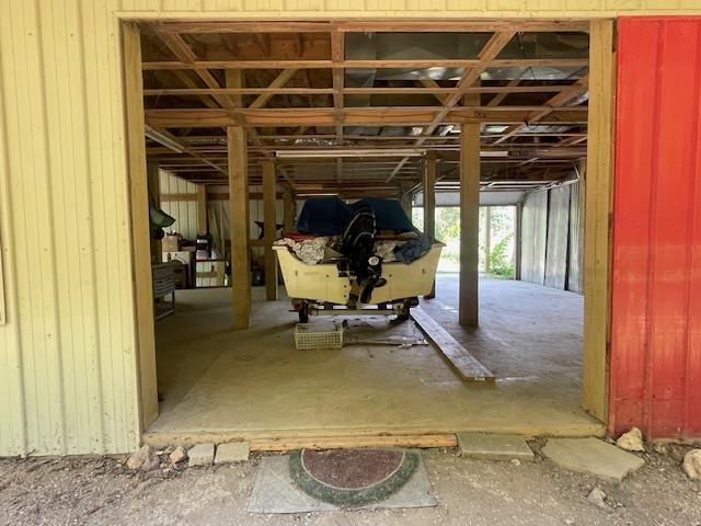 View of horse barn