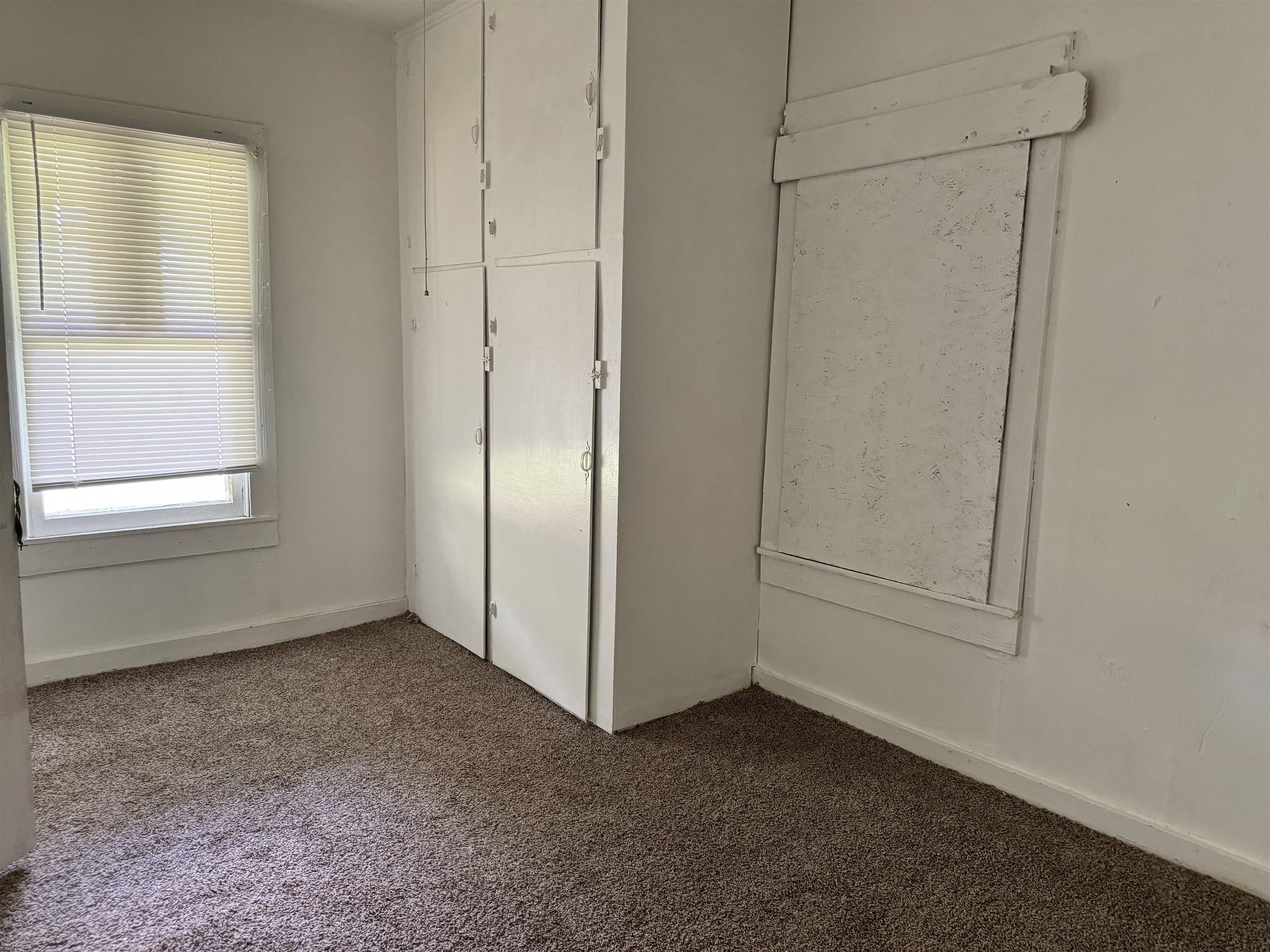 Unfurnished bedroom with a closet and carpet floors