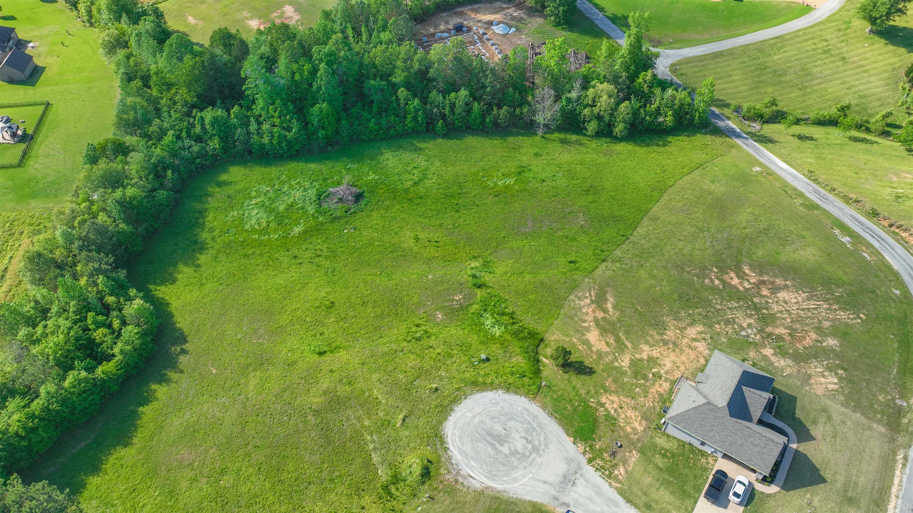 Bird\'s eye view with a rural view