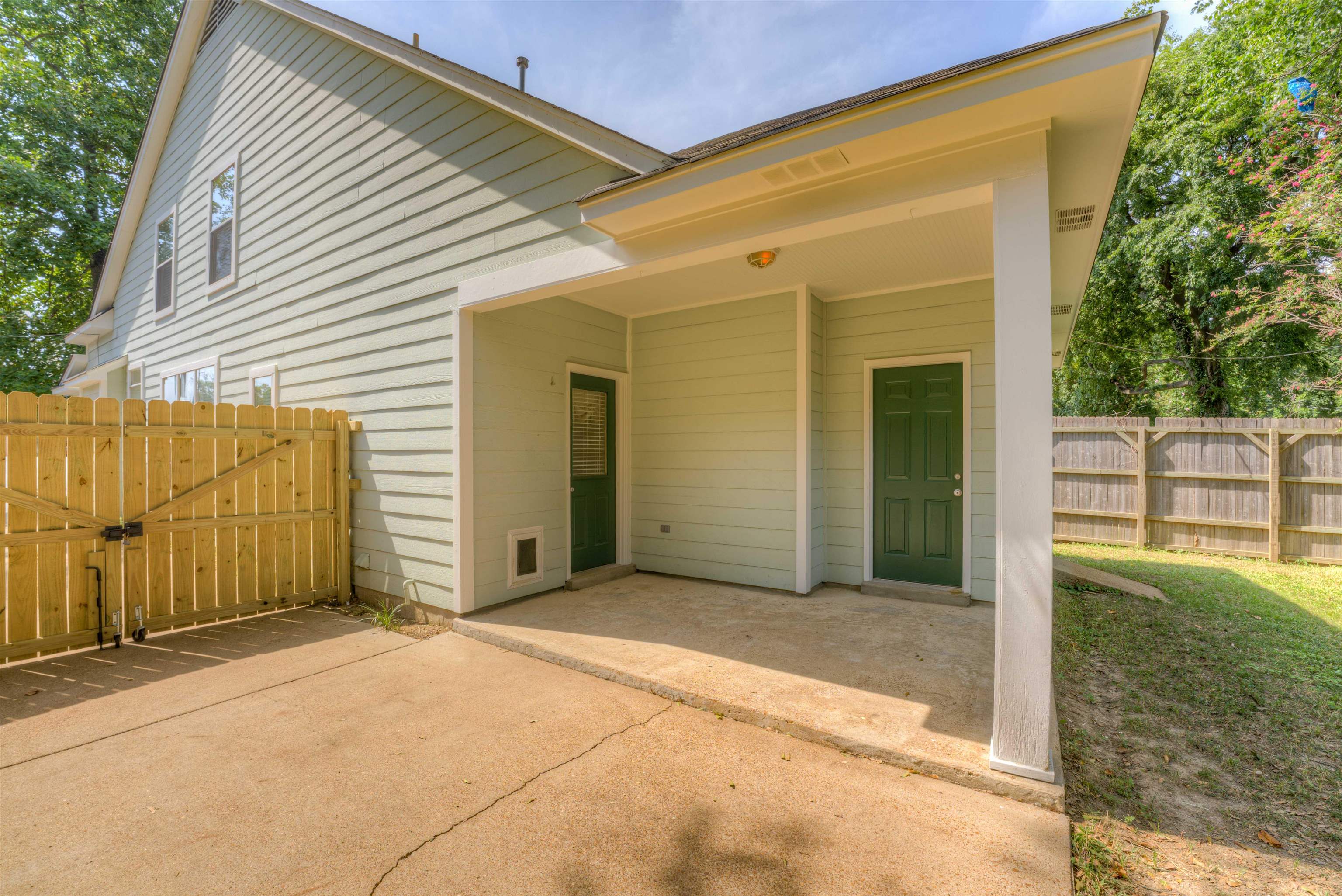 Back of property with a patio area