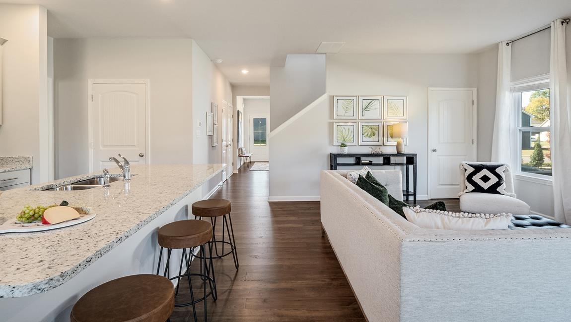 Interior space featuring dark hardwood / wood-style floors and sink