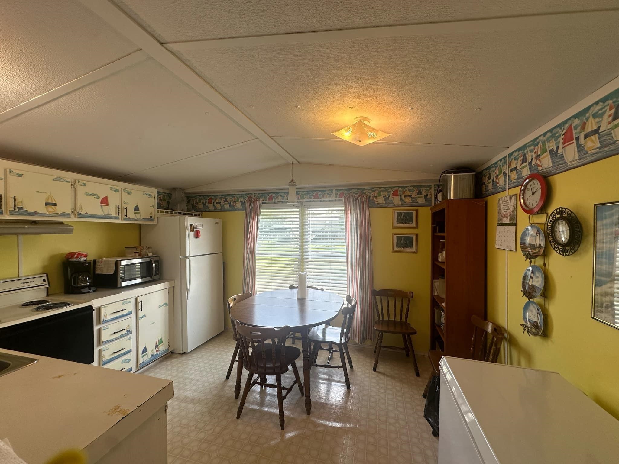 Interior space featuring vaulted ceiling