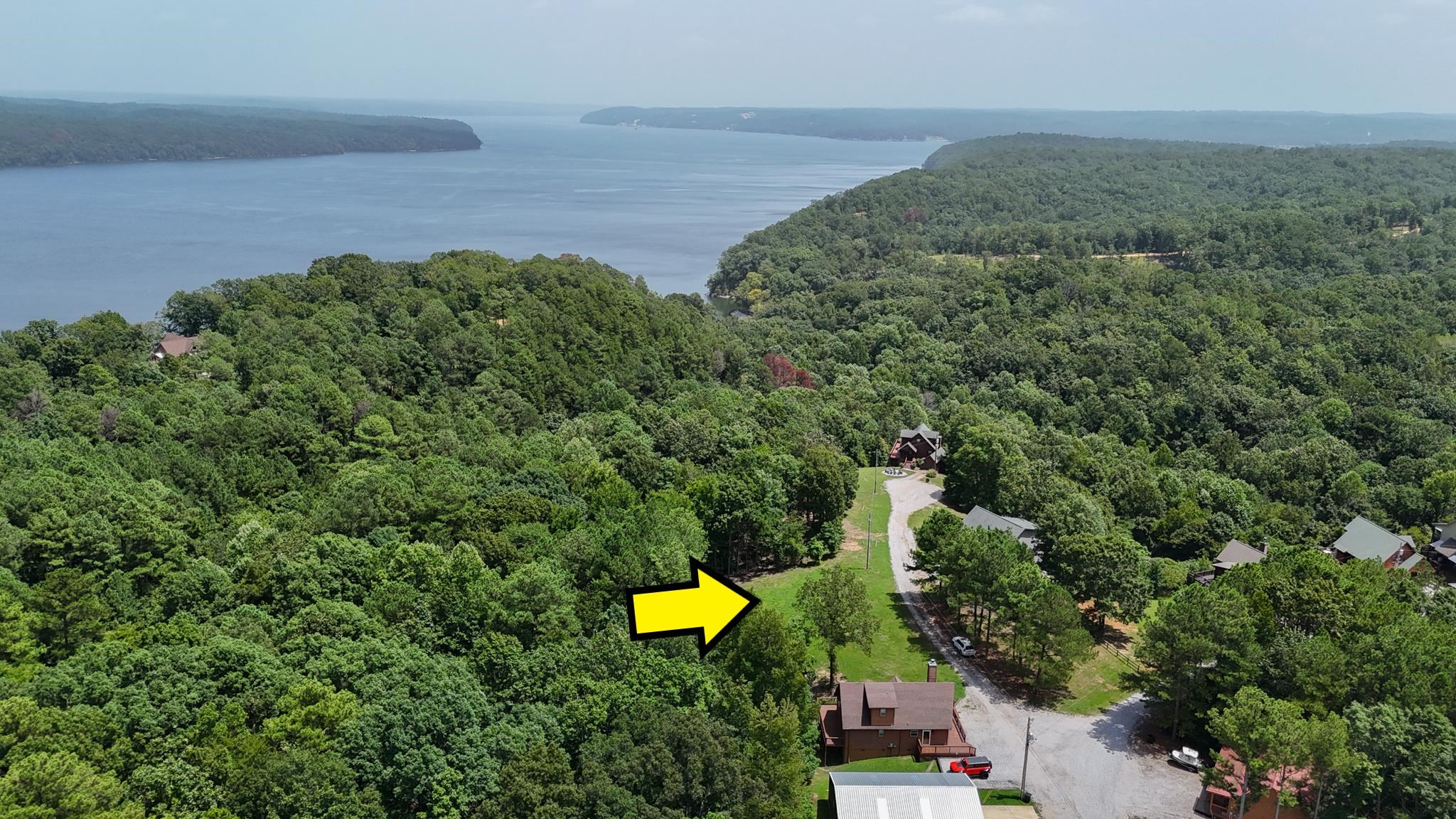 Bird\'s eye view featuring a water view