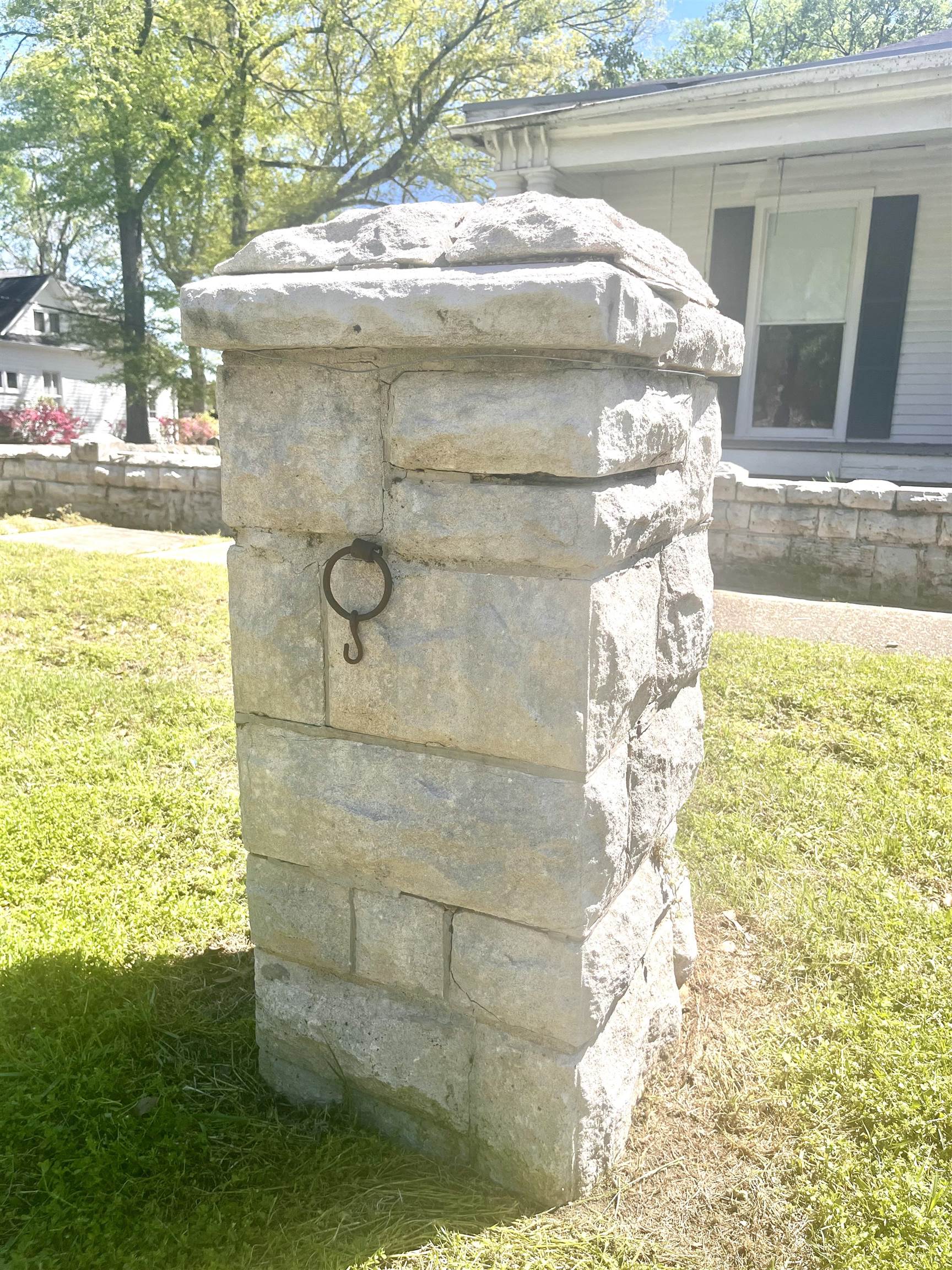 One of two original hitching posts