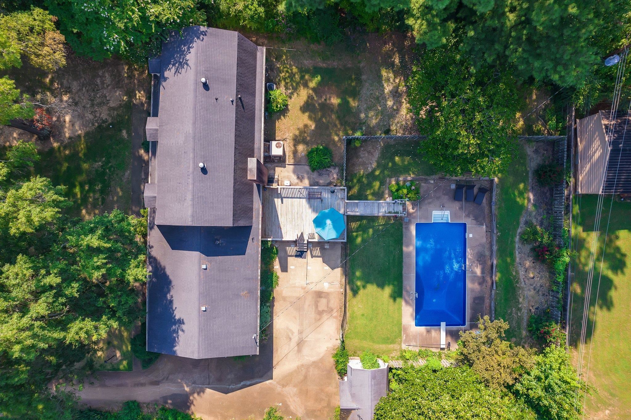 Birds eye view of property