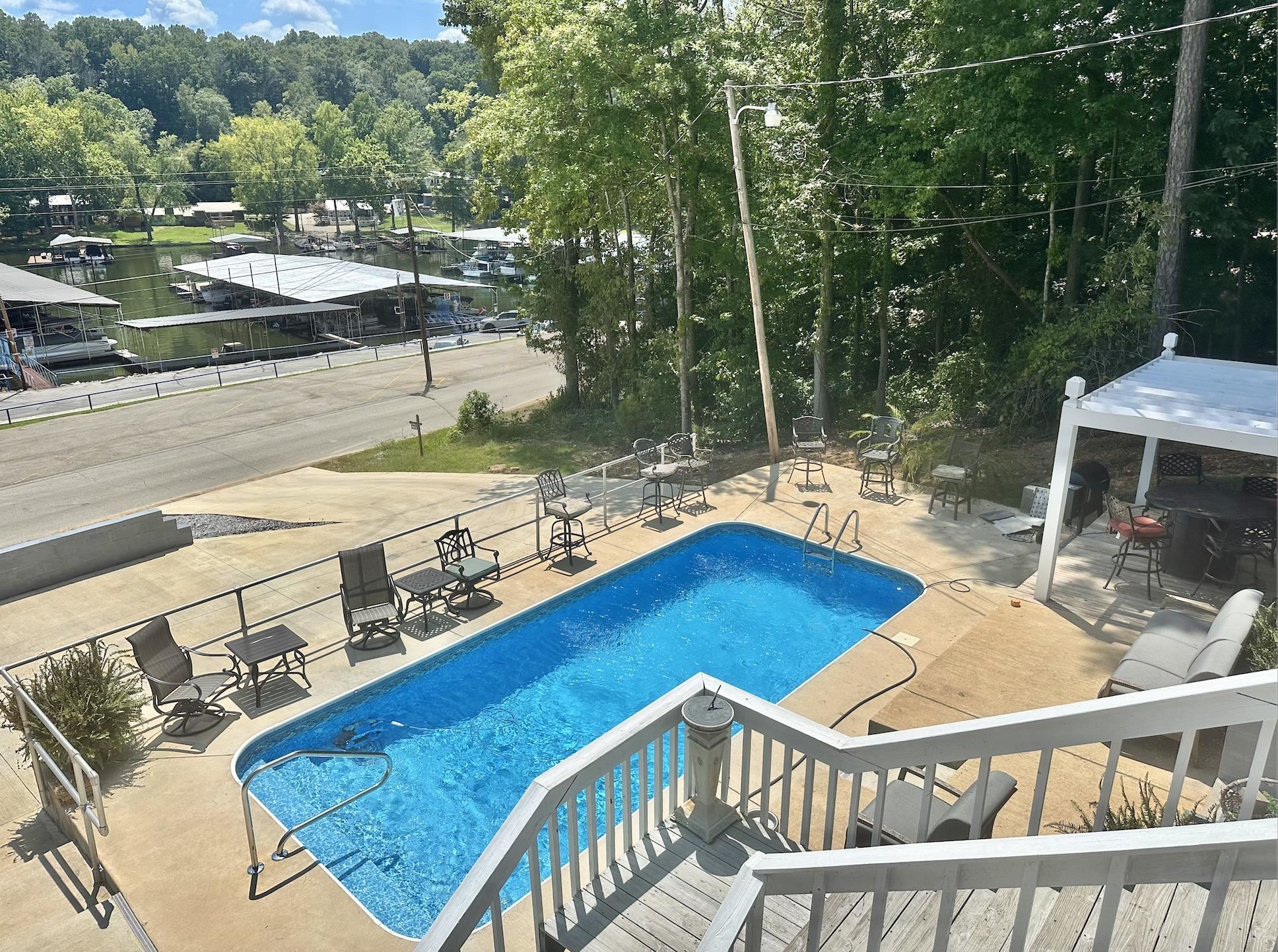View of pool with a patio