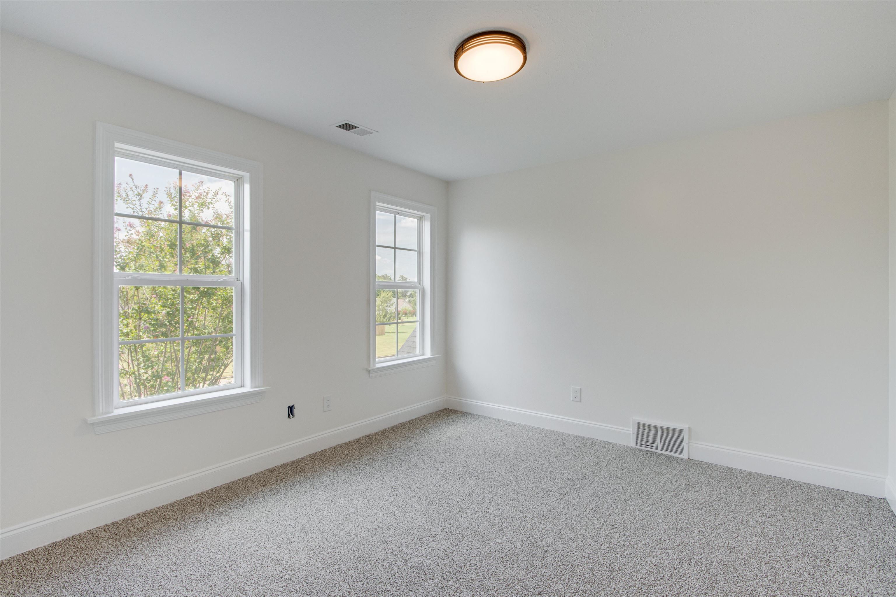 Carpeted spare room with plenty of natural light