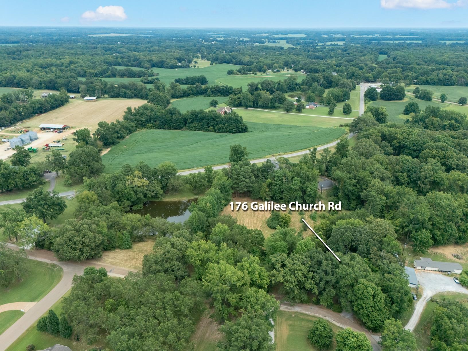 Birds eye view of property for 176 Galilee Church Rd