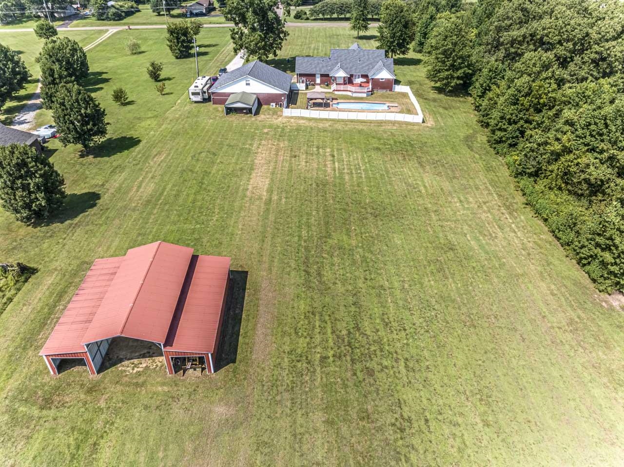 Aerial view featuring a rural view