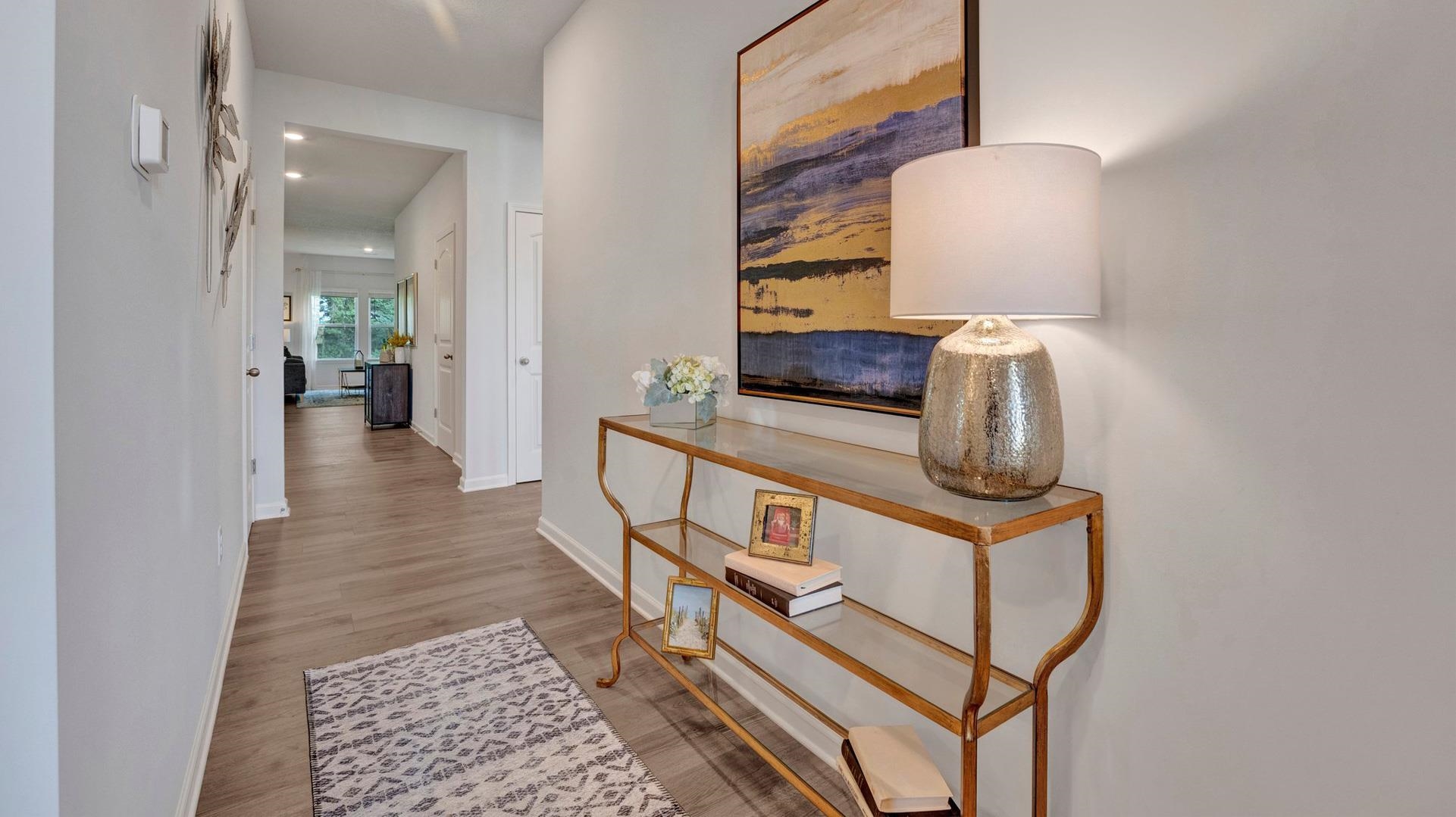 Hallway featuring hardwood / wood-style flooring