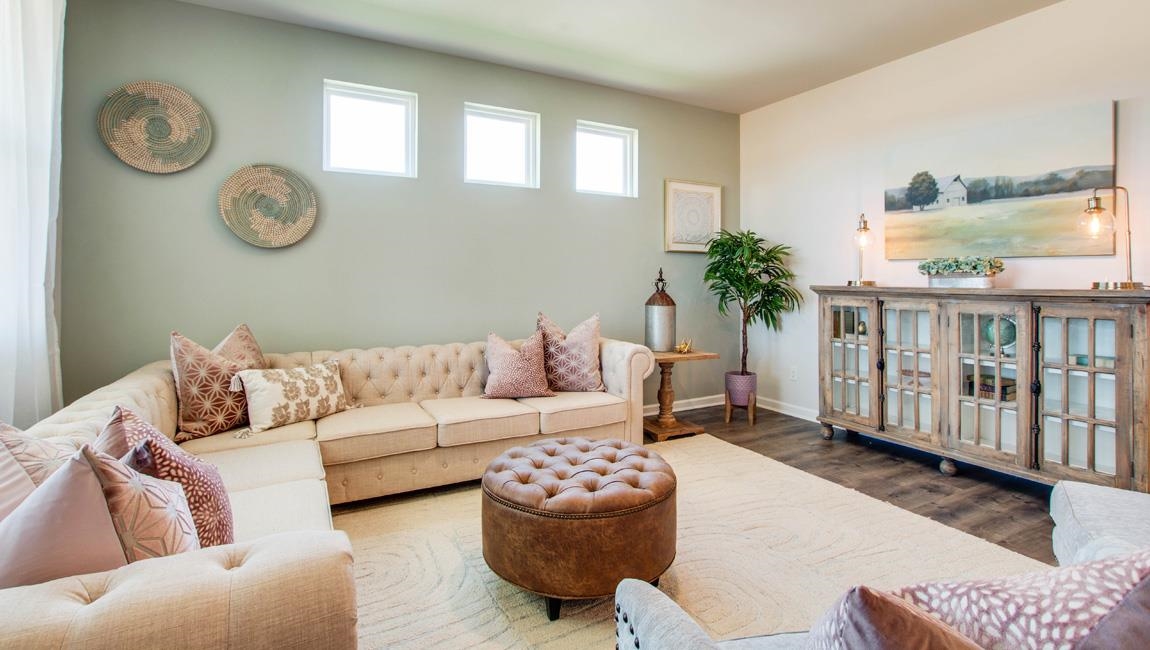 Living room featuring hardwood / wood-style flooring