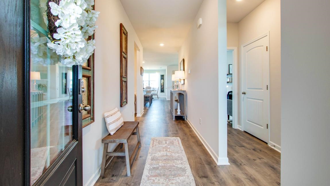 Hallway featuring hardwood / wood-style floors