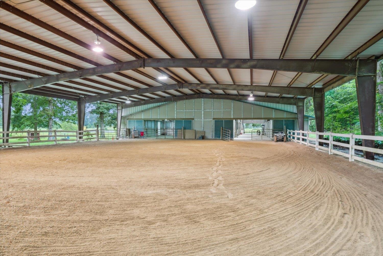 View of horse barn