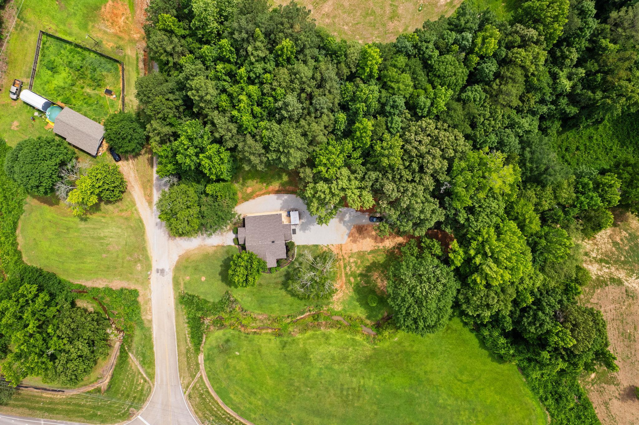 Birds eye view of property