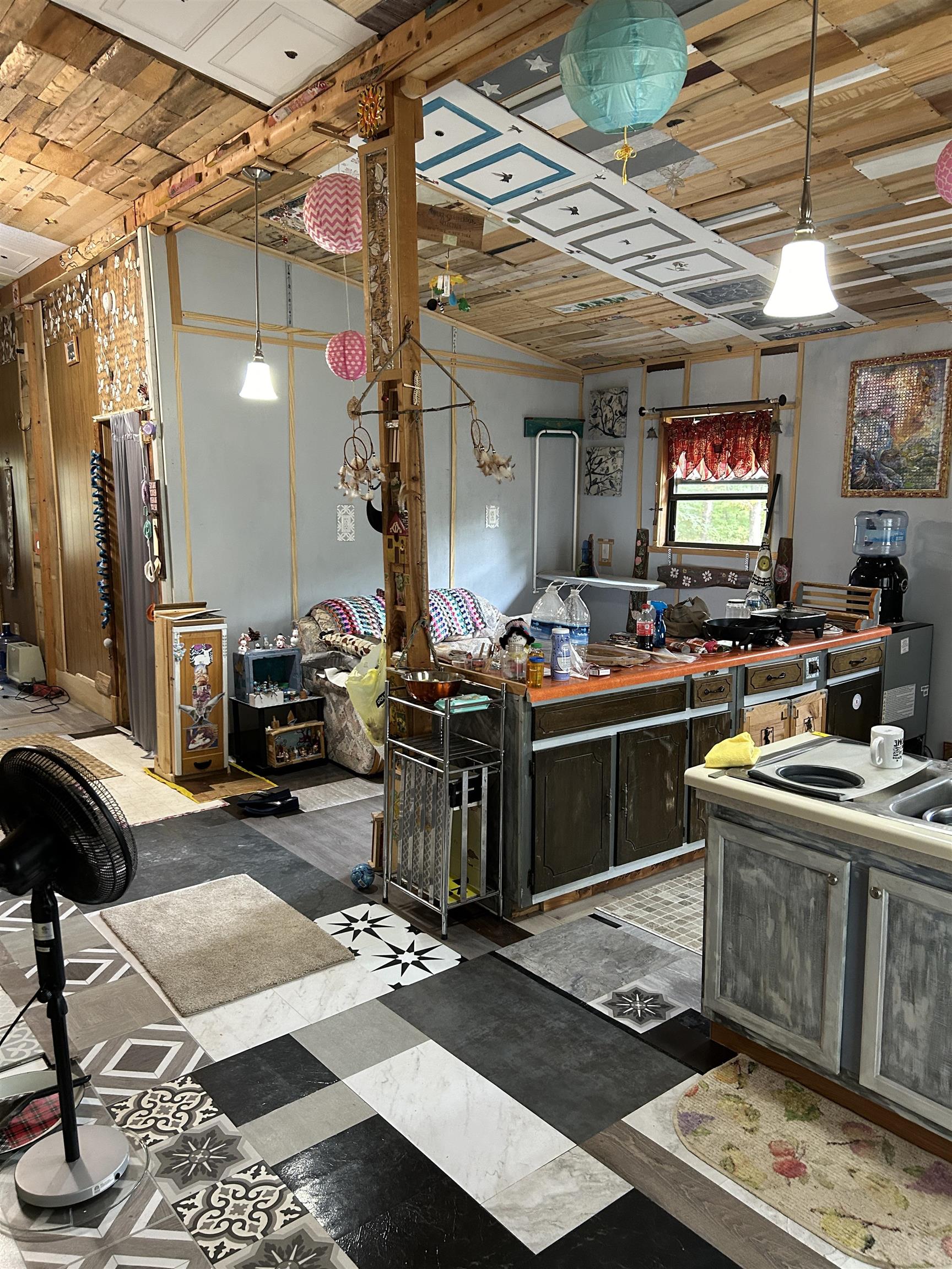 Kitchen featuring pendant lighting