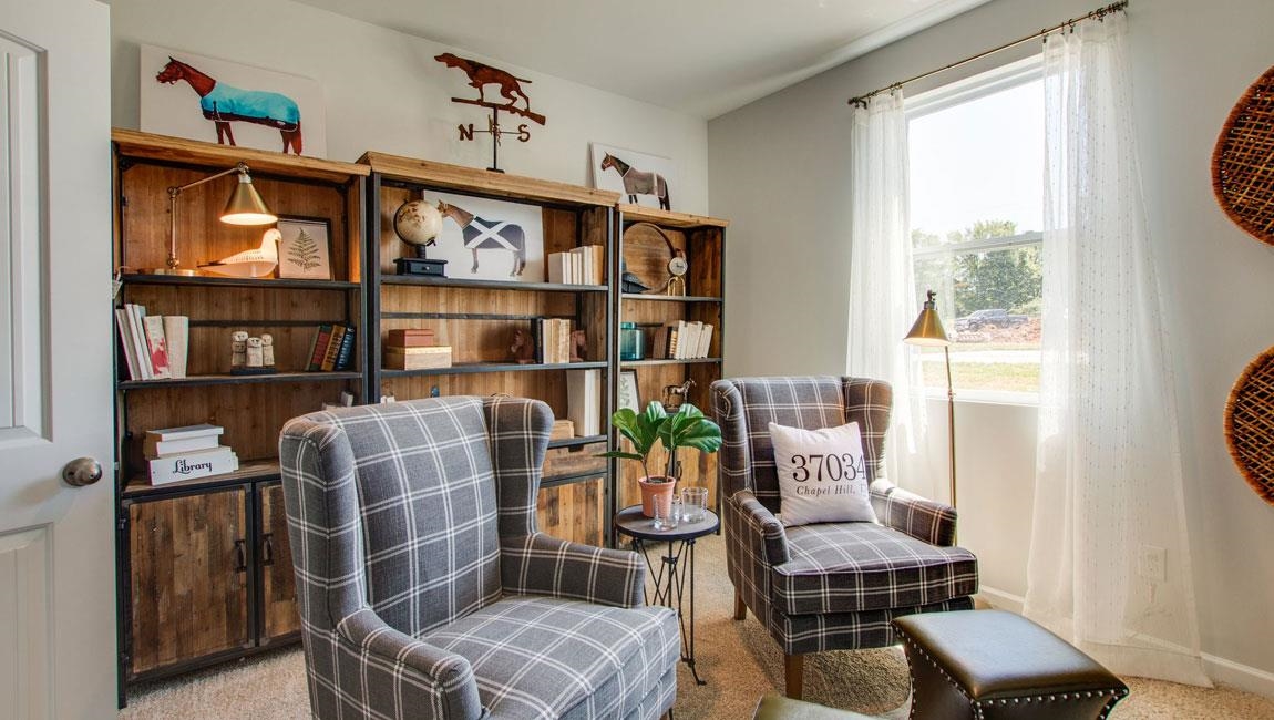 Living area featuring carpet flooring