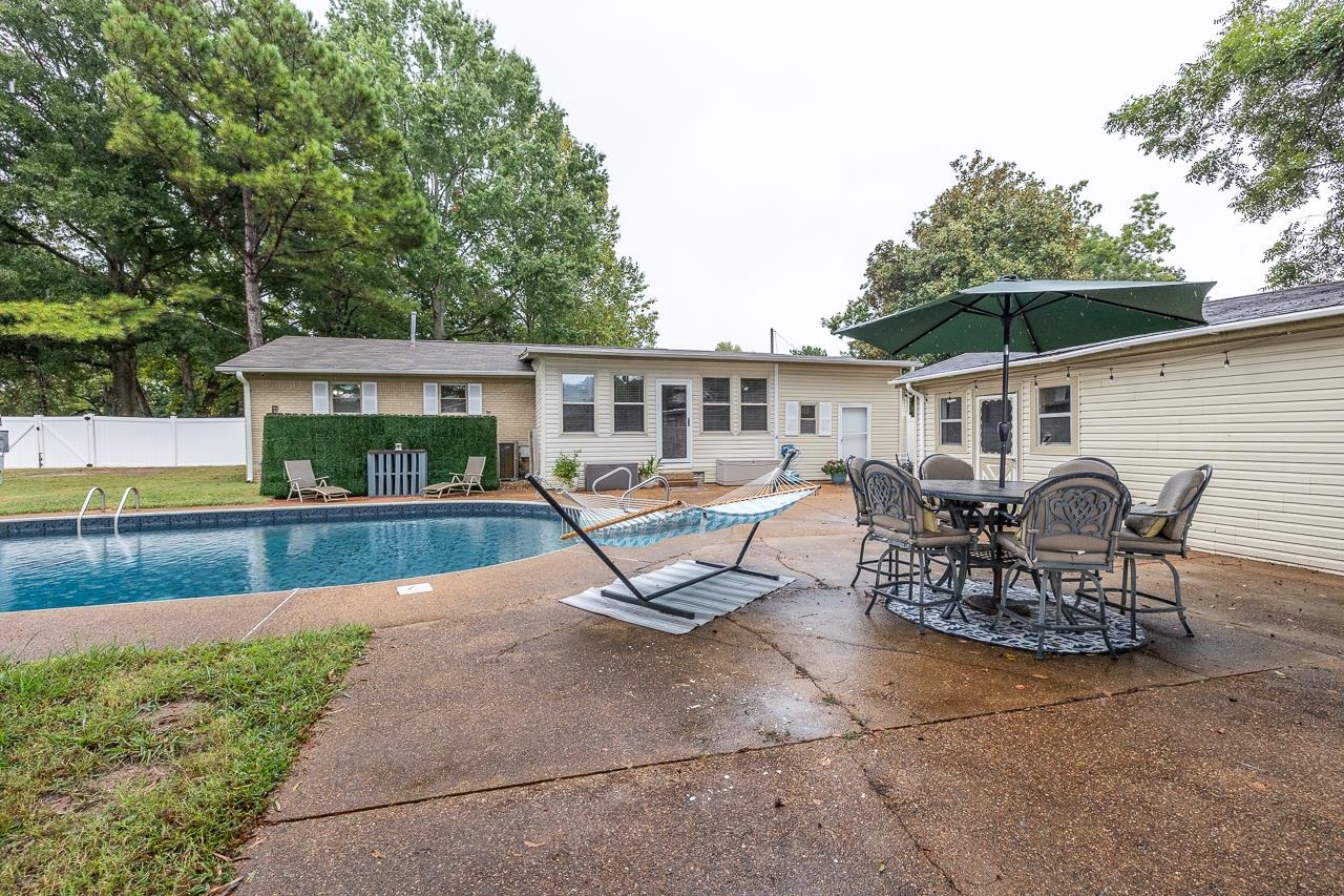 View of pool featuring a patio area