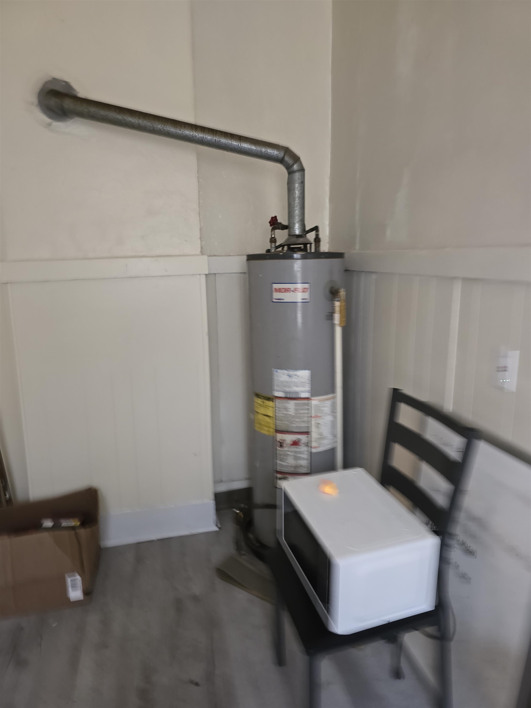 Utilities with gas water heater