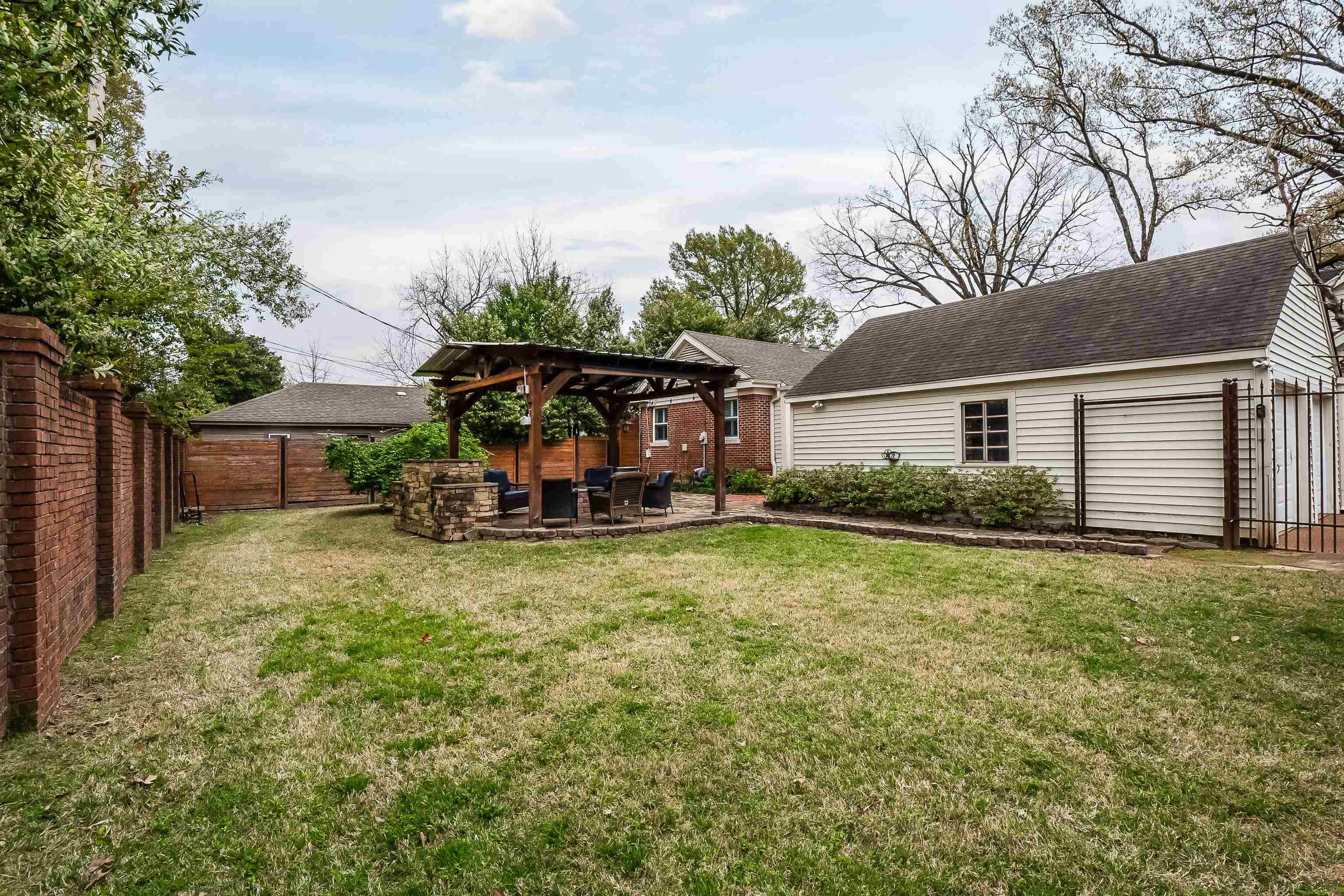 View of yard with gazebo